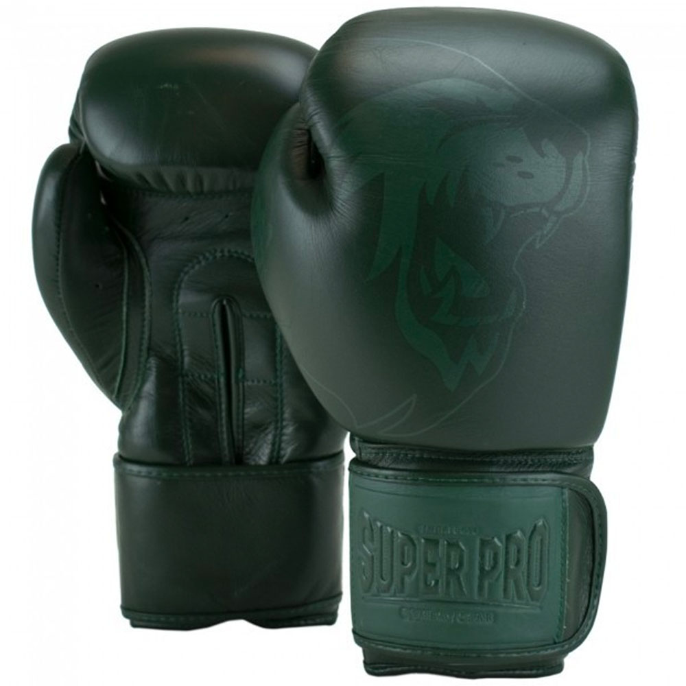 Super Pro Boxhandschuhe, Legend, Leder, grün