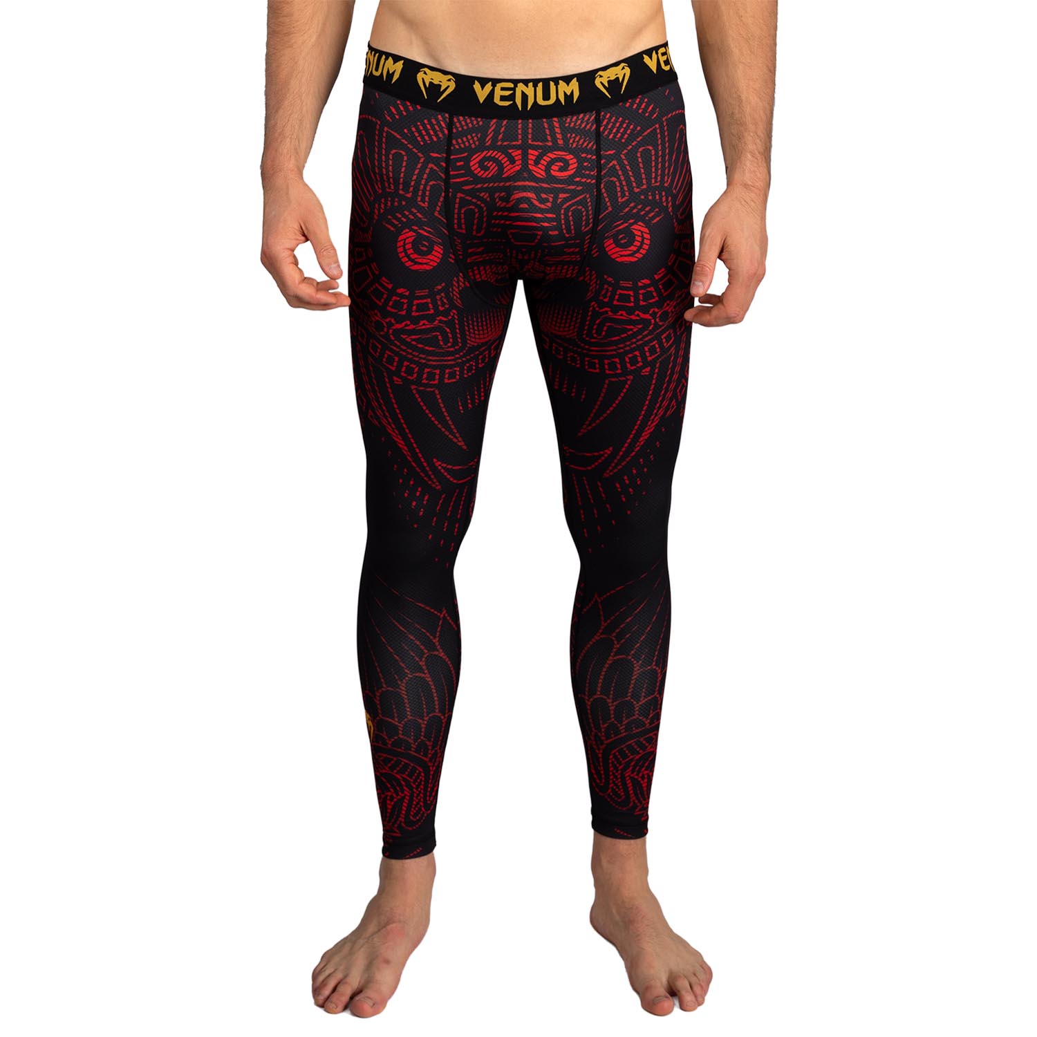 VENUM Compression Pants, Quetzal Fury, black-red, S
