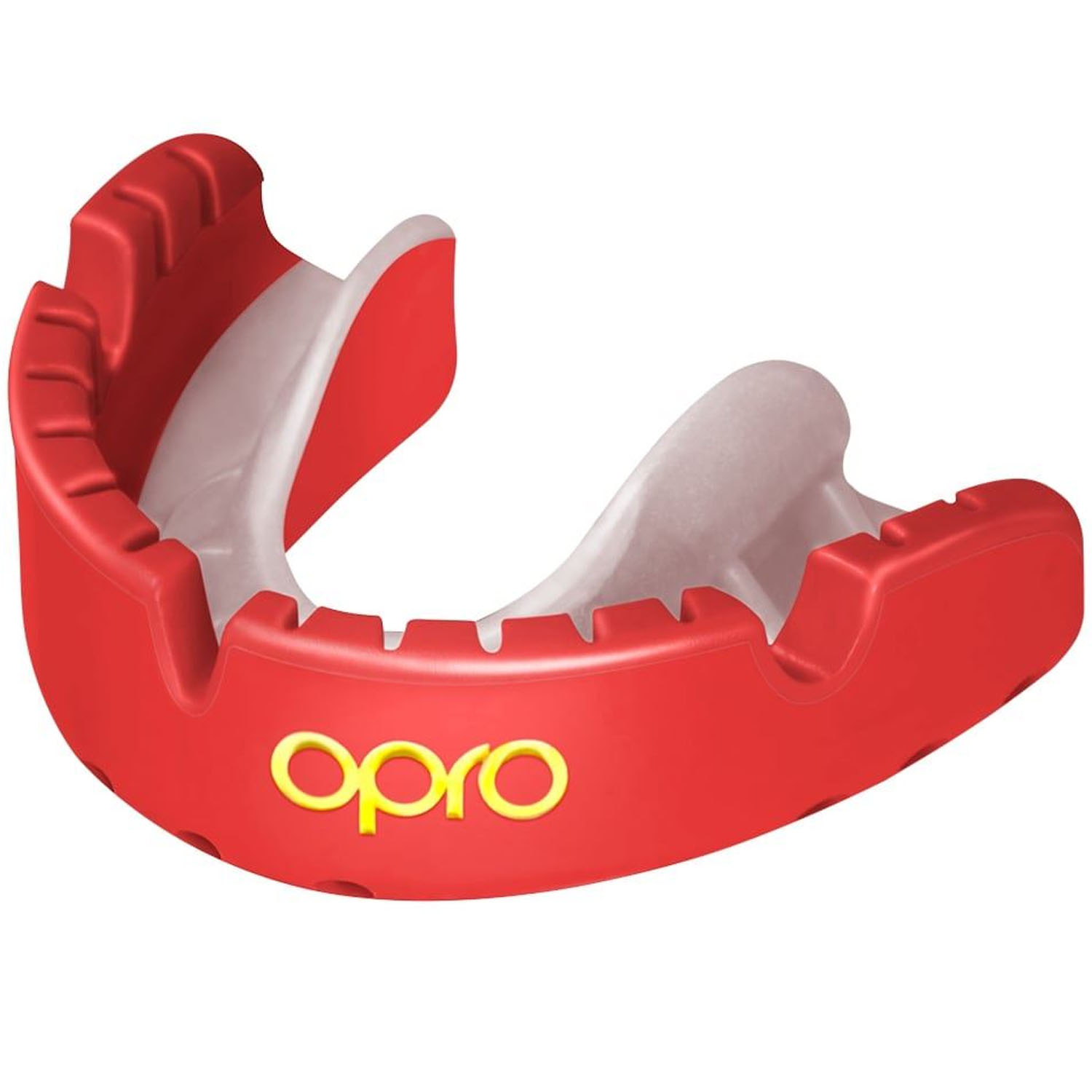 OPRO Mundschutz, Gold, für Zahnspangenträger, rot