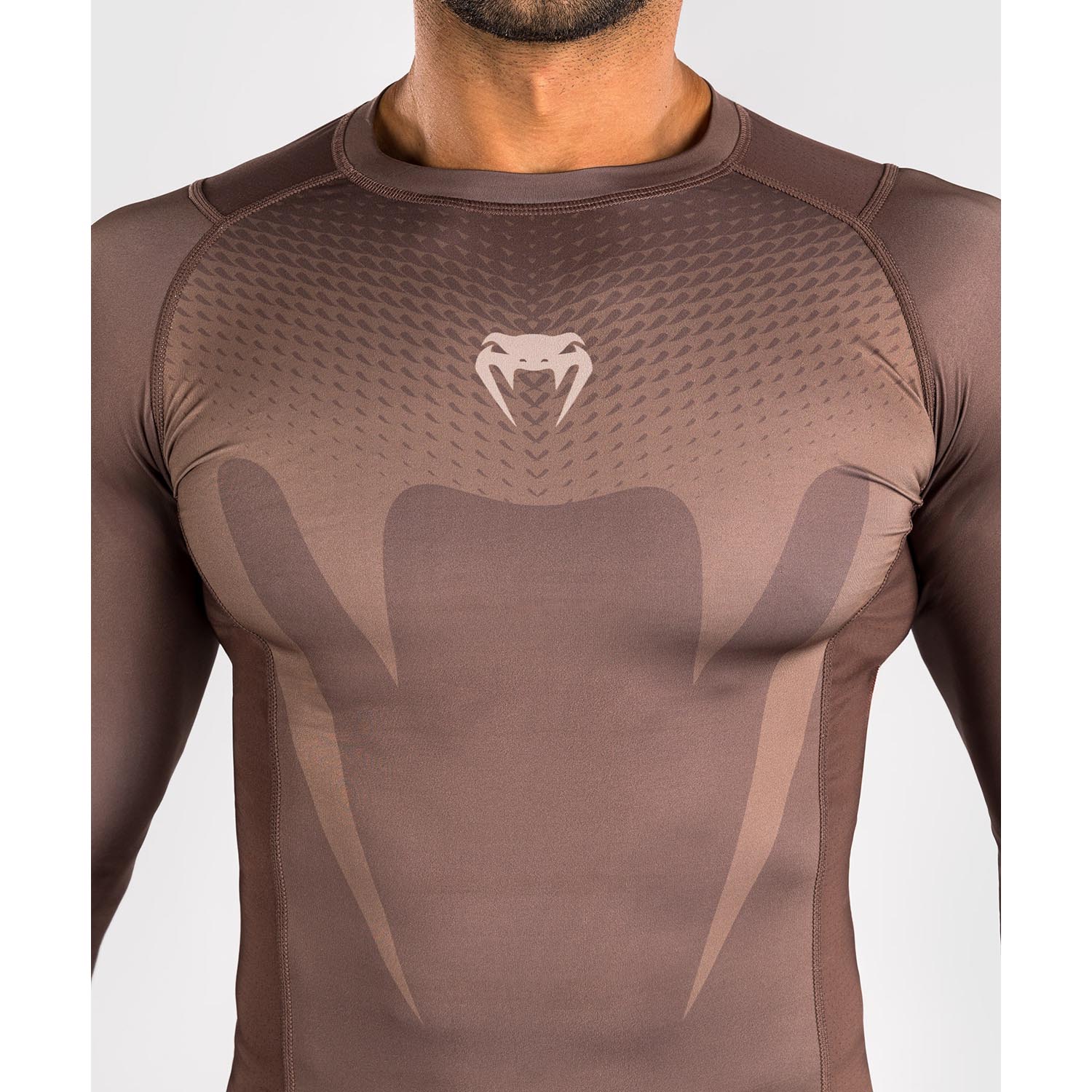 VENUM Rashguards, L/S, No Gi, brown, XXL