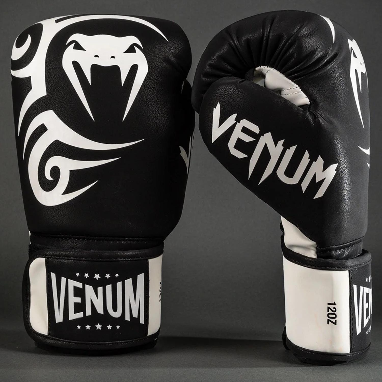 VENUM Boxing Gloves, Mike Tyson, black-white, 16 Oz