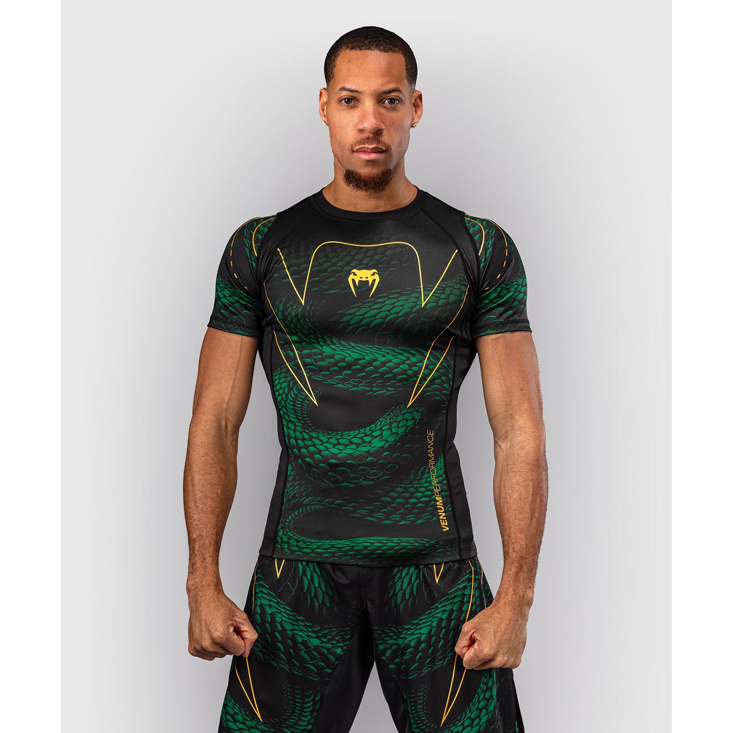 VENUM Rashguard, S/S, Matupa, black-green-gold, M