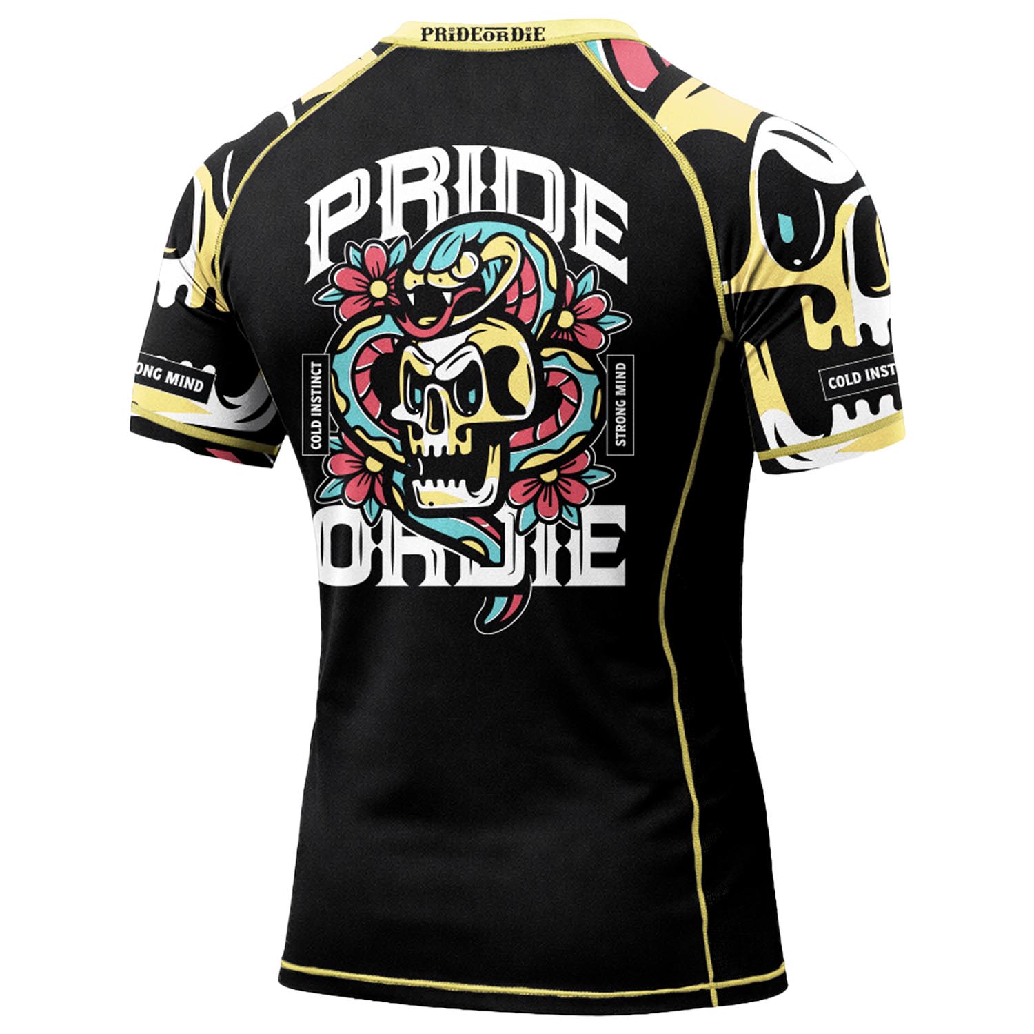 PRiDEorDiE Rashguard, S/S, Cold Instinct, black, S