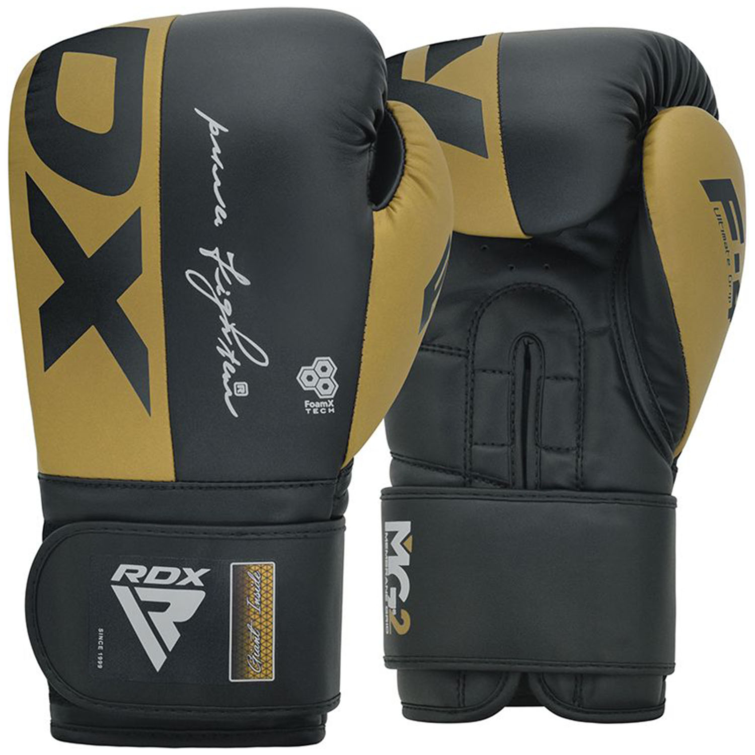 RDX Boxhandschuhe, Rex F4, grau-gold, 16 Oz