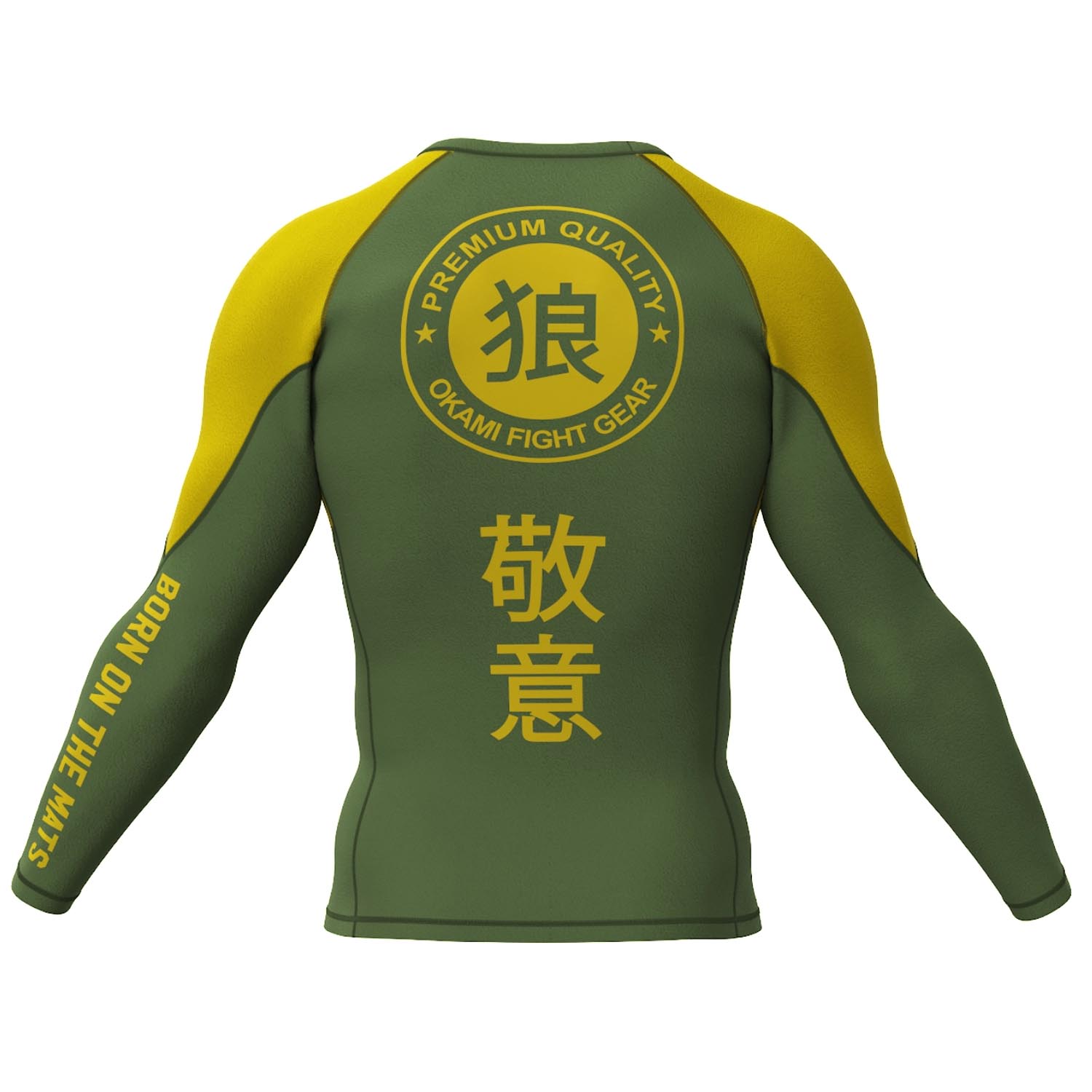 OKAMI Rashguard, L/S, Keii, khaki, M