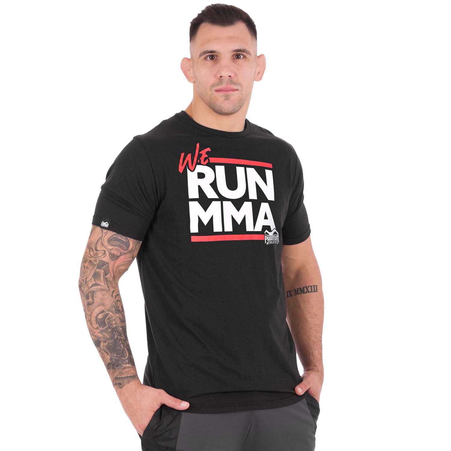 Phantom Athletics T-Shirt, We Run MMA, schwarz