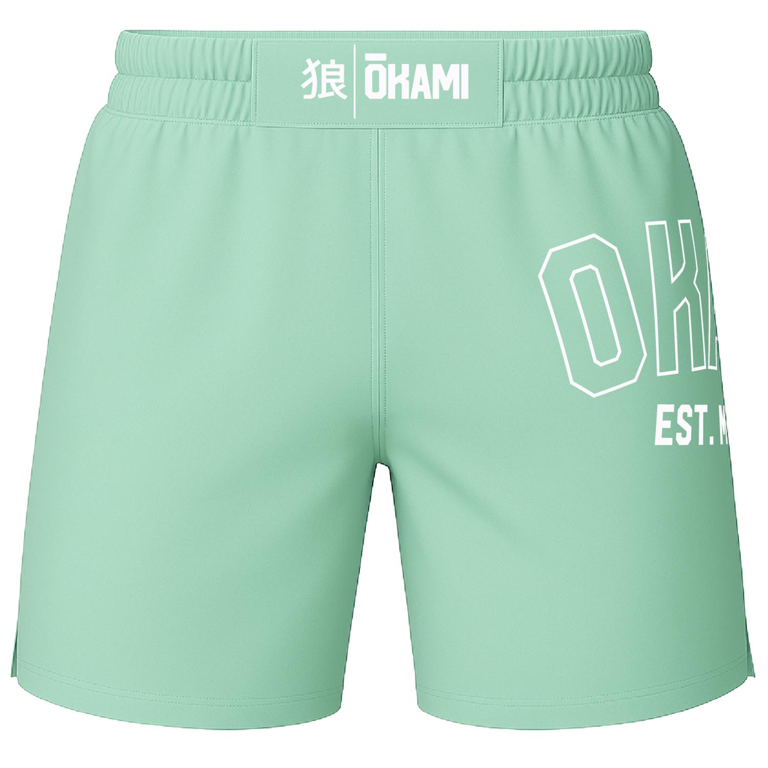 OKAMI MMA Fight Shorts, Logo, mint, L