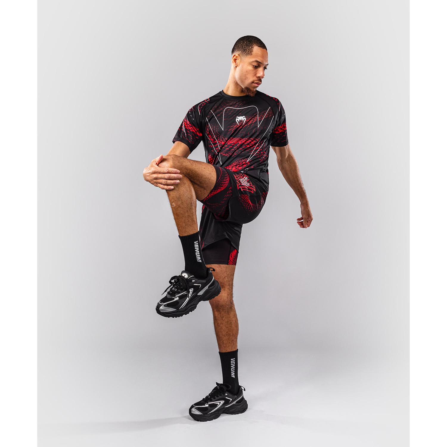 VENUM Training Shorts, Matupa, black-red-silver, M