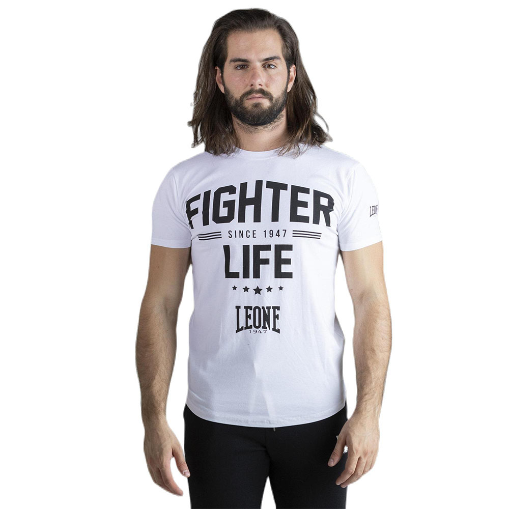 LEONE T-Shirt, Fighter, weiß