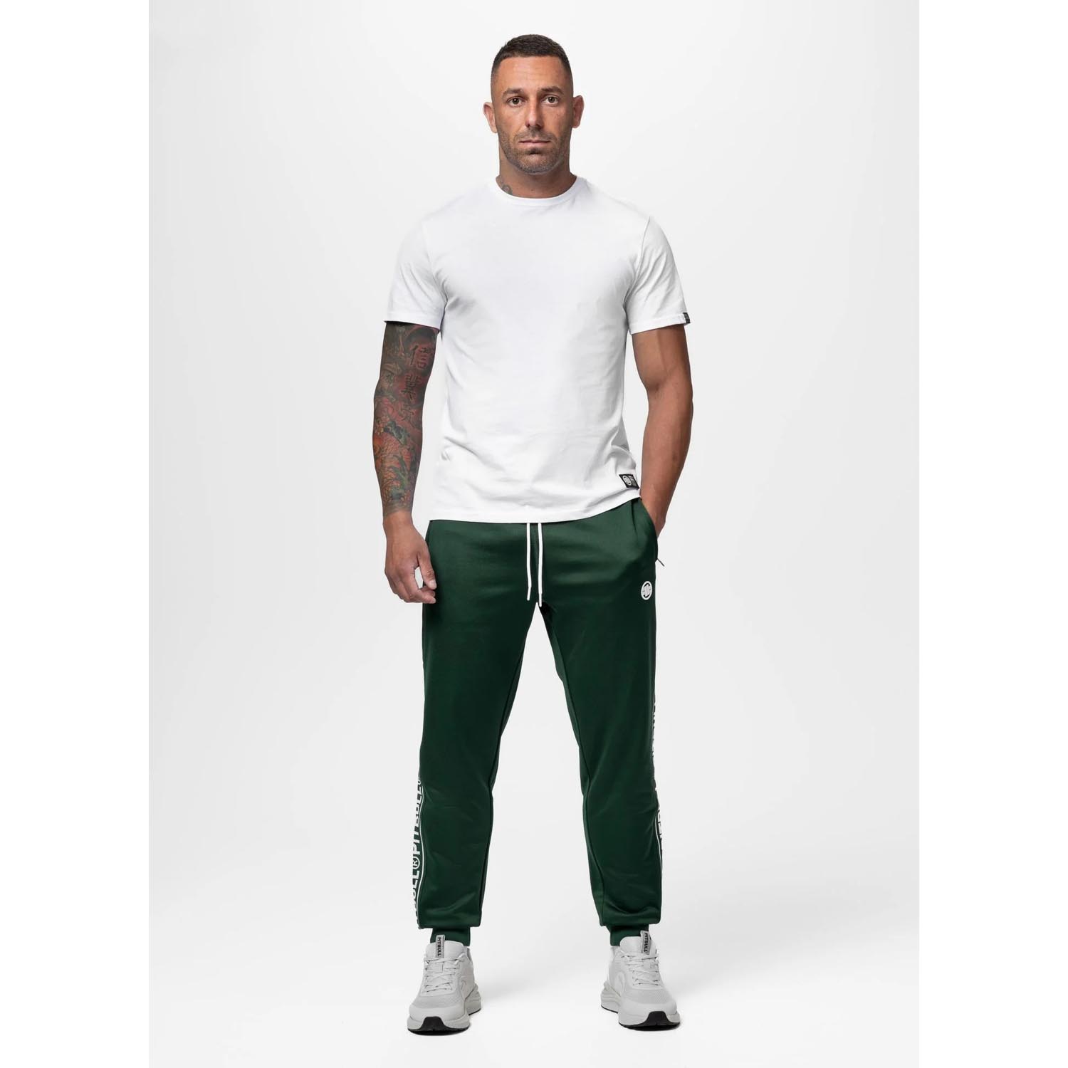 Pit Bull West Coast Trackpants, Tape Logo, green, M