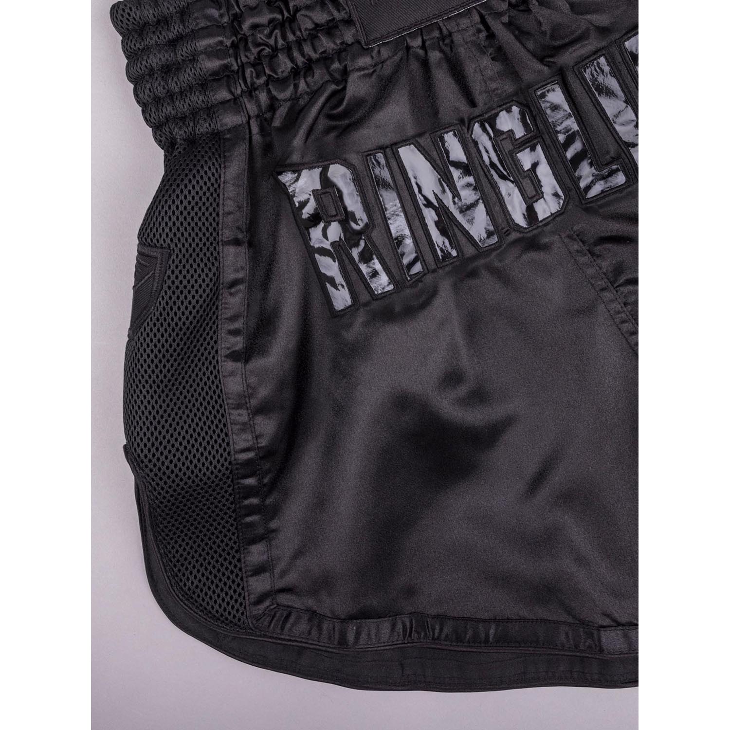 RINGLIFE Muay Thai Shorts, Pulse, black-black, XXL