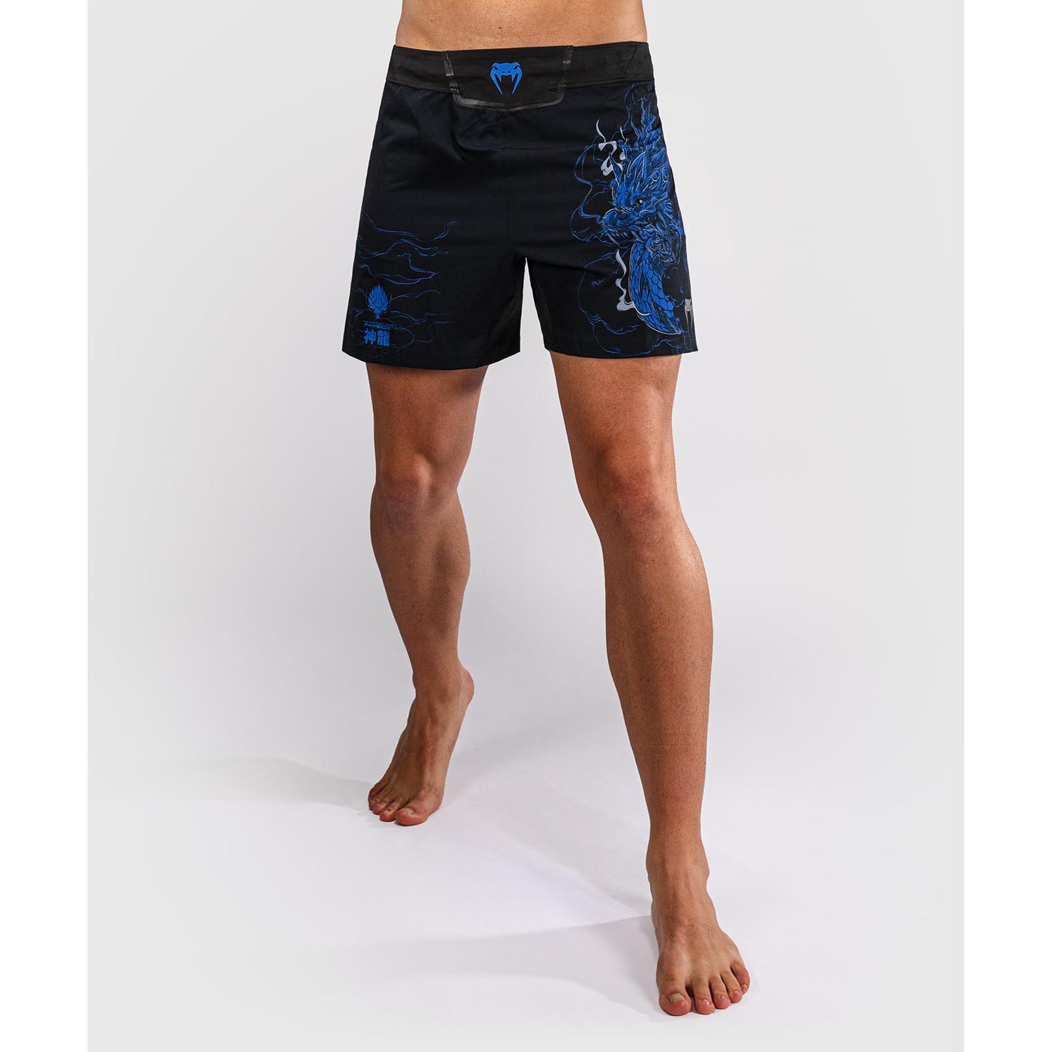 VENUM MMA Fight Shorts, Thunder Dragon, black-blue, XXL
