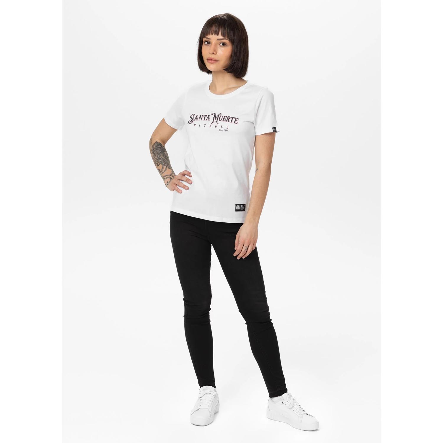 Pit Bull West Coast T-Shirt, Women, Santa Muerte, white, XL
