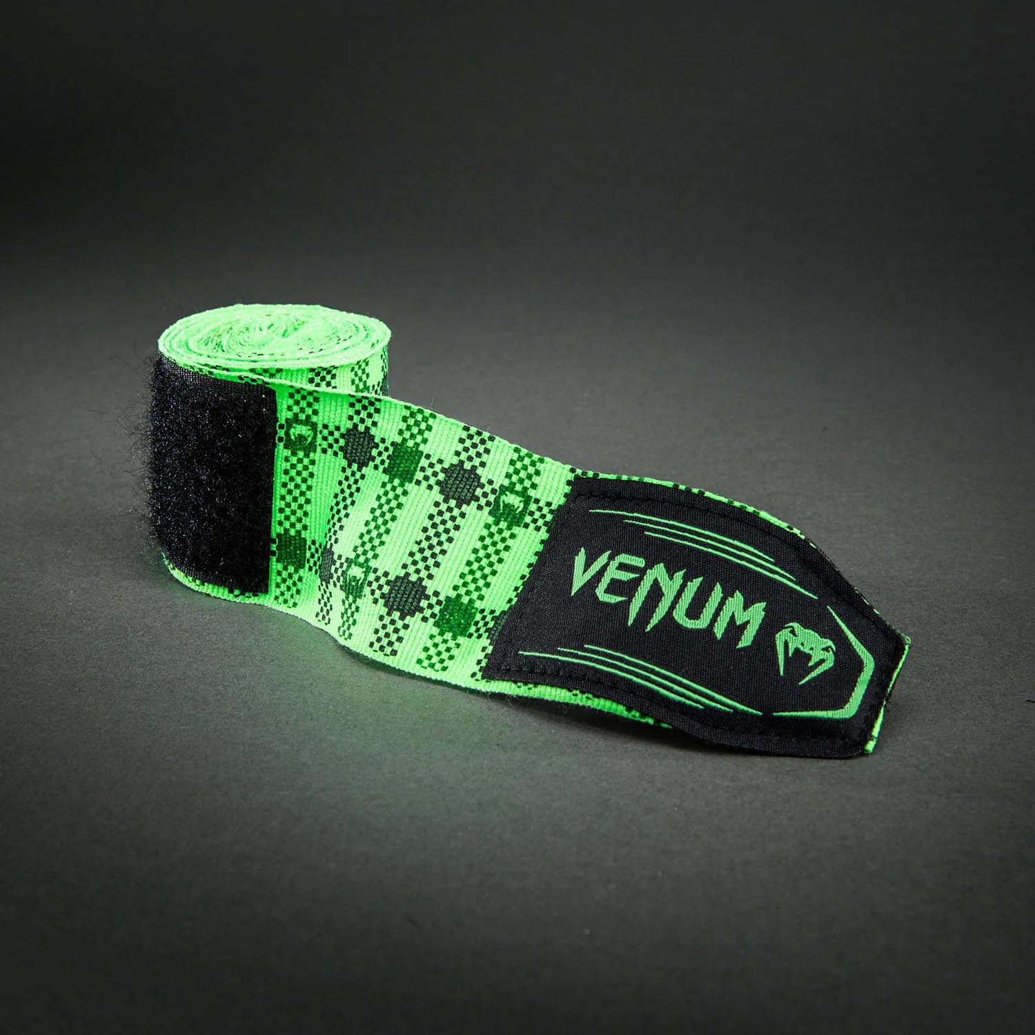VENUM Hand Wraps, Tartan Semi-Elastic, 2.5 m, neon-green