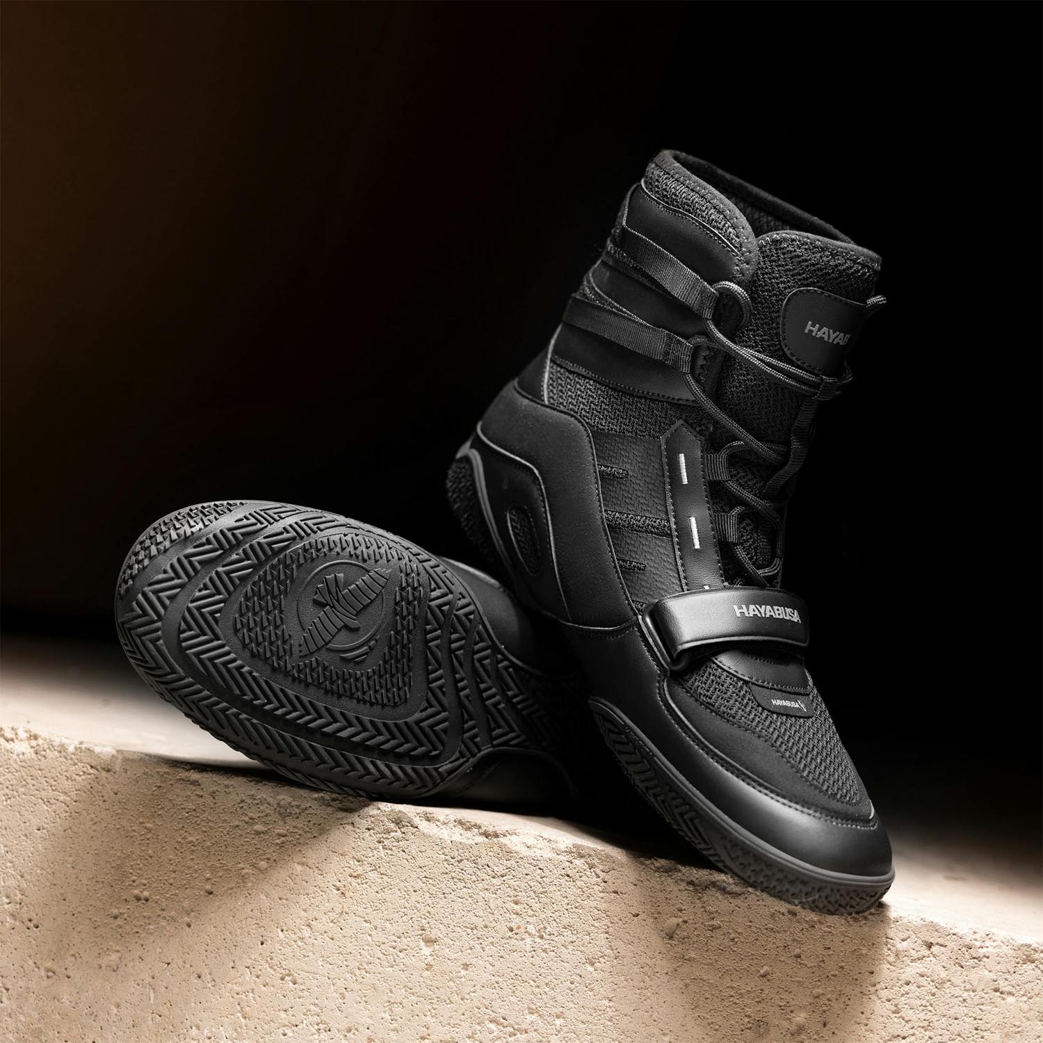 Hayabusa Boxing Shoes, Strike, black, 46