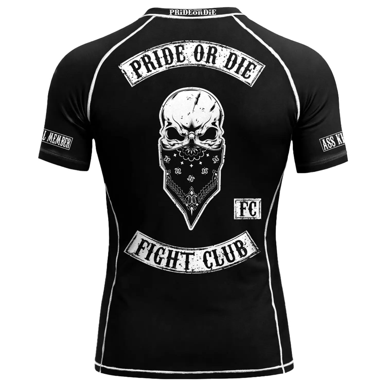 PRiDEorDiE Rashguard, S/S, Fight Club, black
