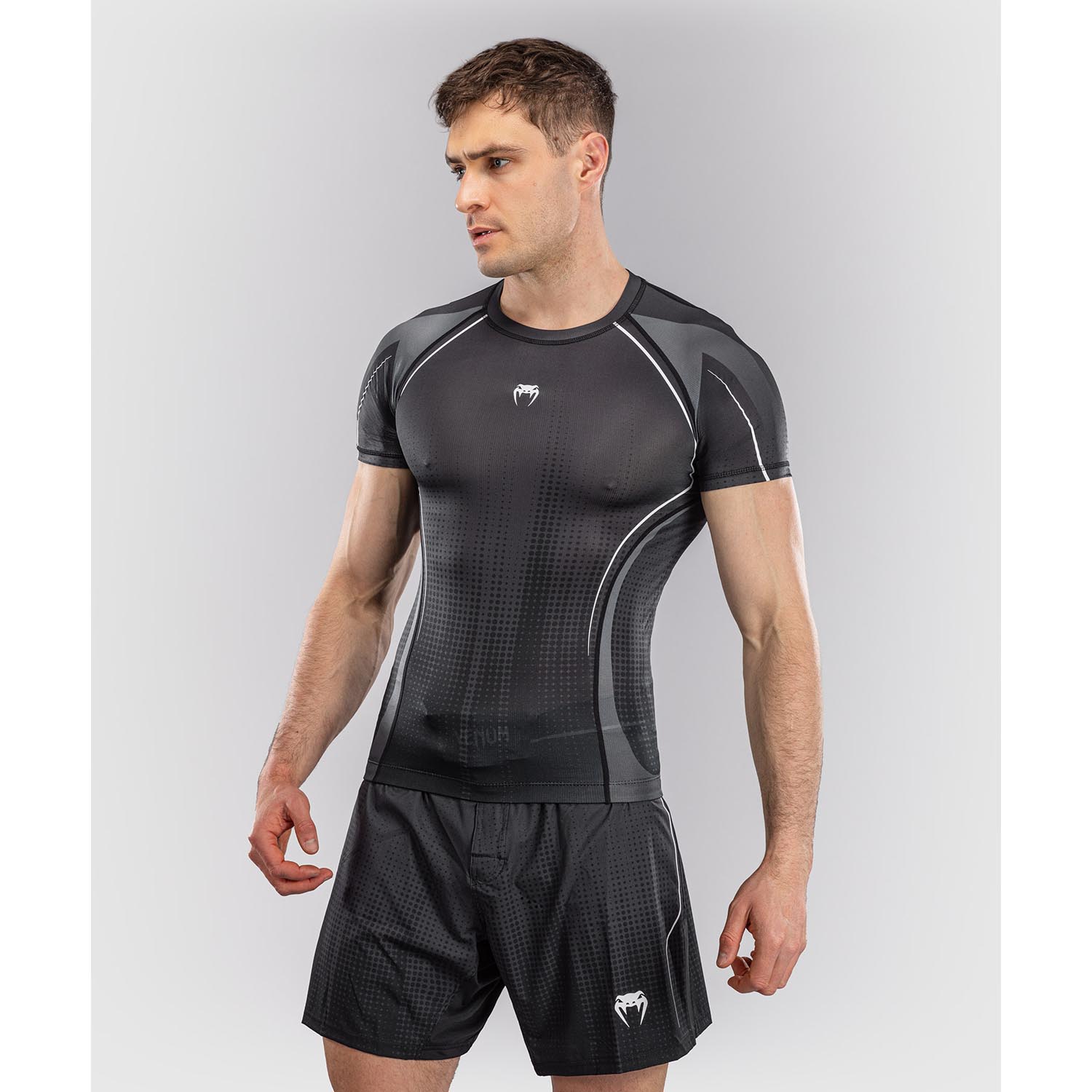 VENUM Rashugard, S/S,  Stealth, black-white, XXL