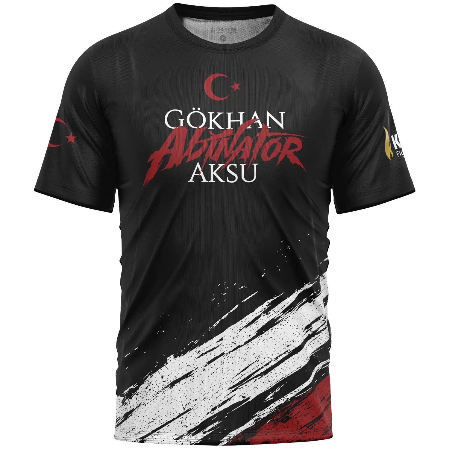 KHUN PON T-Shirt, KHUN PON x Gökhan, Team Abinator, black