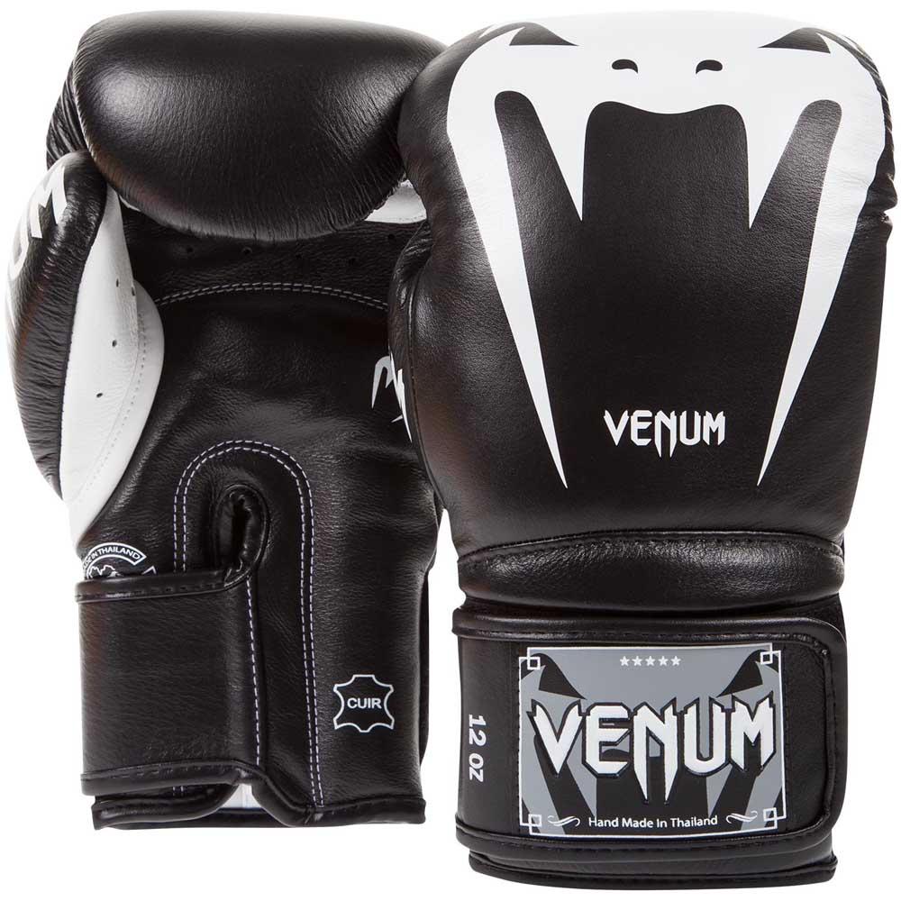 Venum Boxhandschuhe Giant 3.0 Leder Schwarz Weiß 10-16 oz Boxen MMA Muay Thai