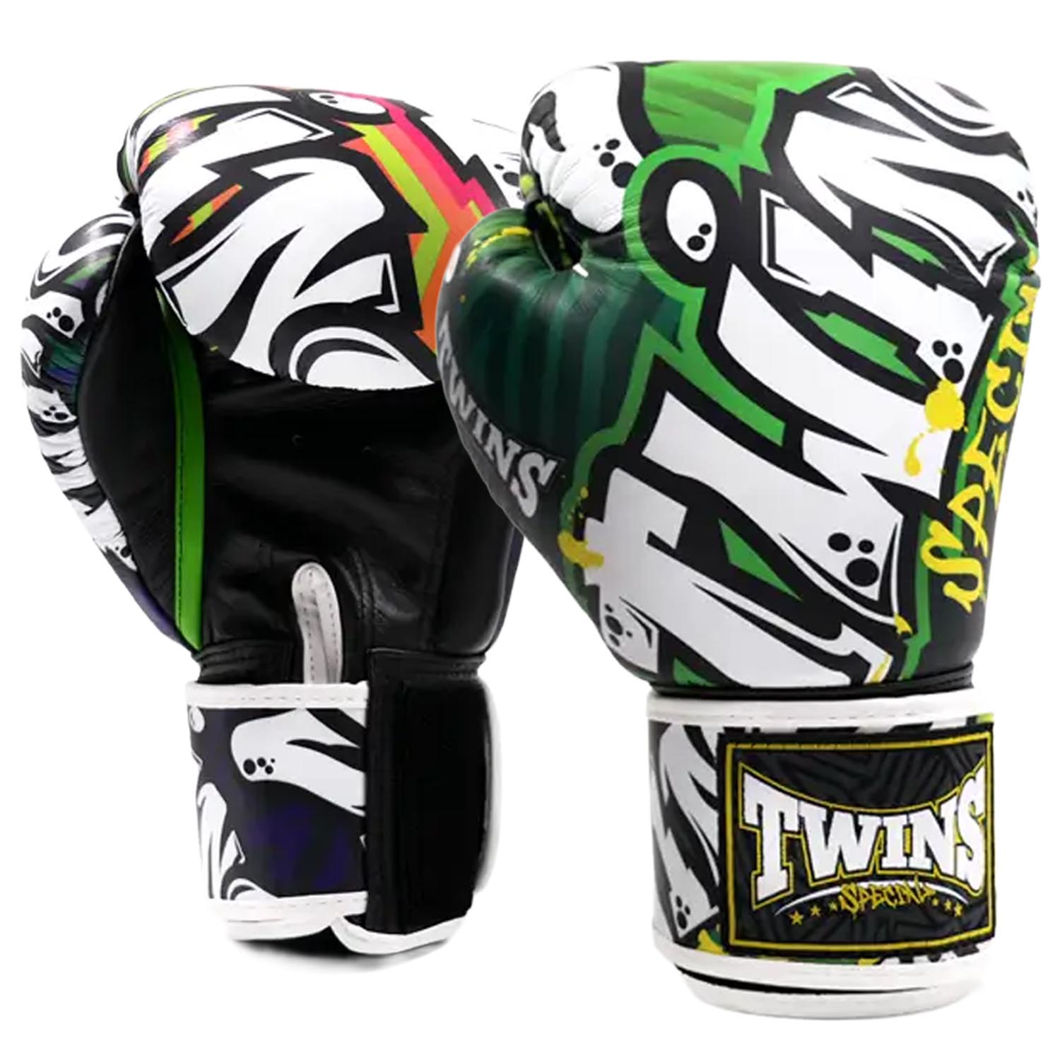 TWINS Special Boxing Gloves, BGVL-3, Graffiti, black, 14 Oz