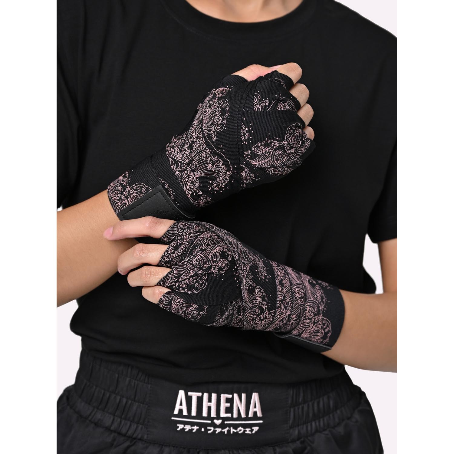 ATHENA Boxbandagen, Ryoko, Semi-Elastic, 4.5 m, black-pink