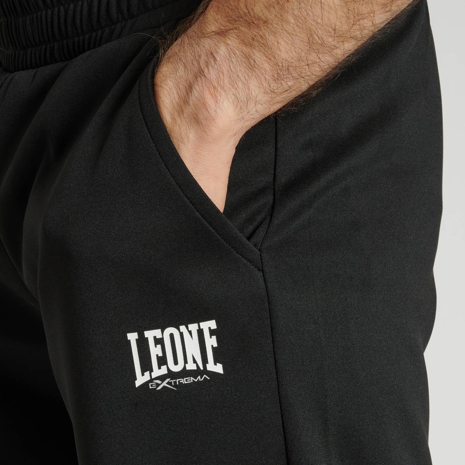 LEONE Jogging Pants, Logo, black-white, XXL
