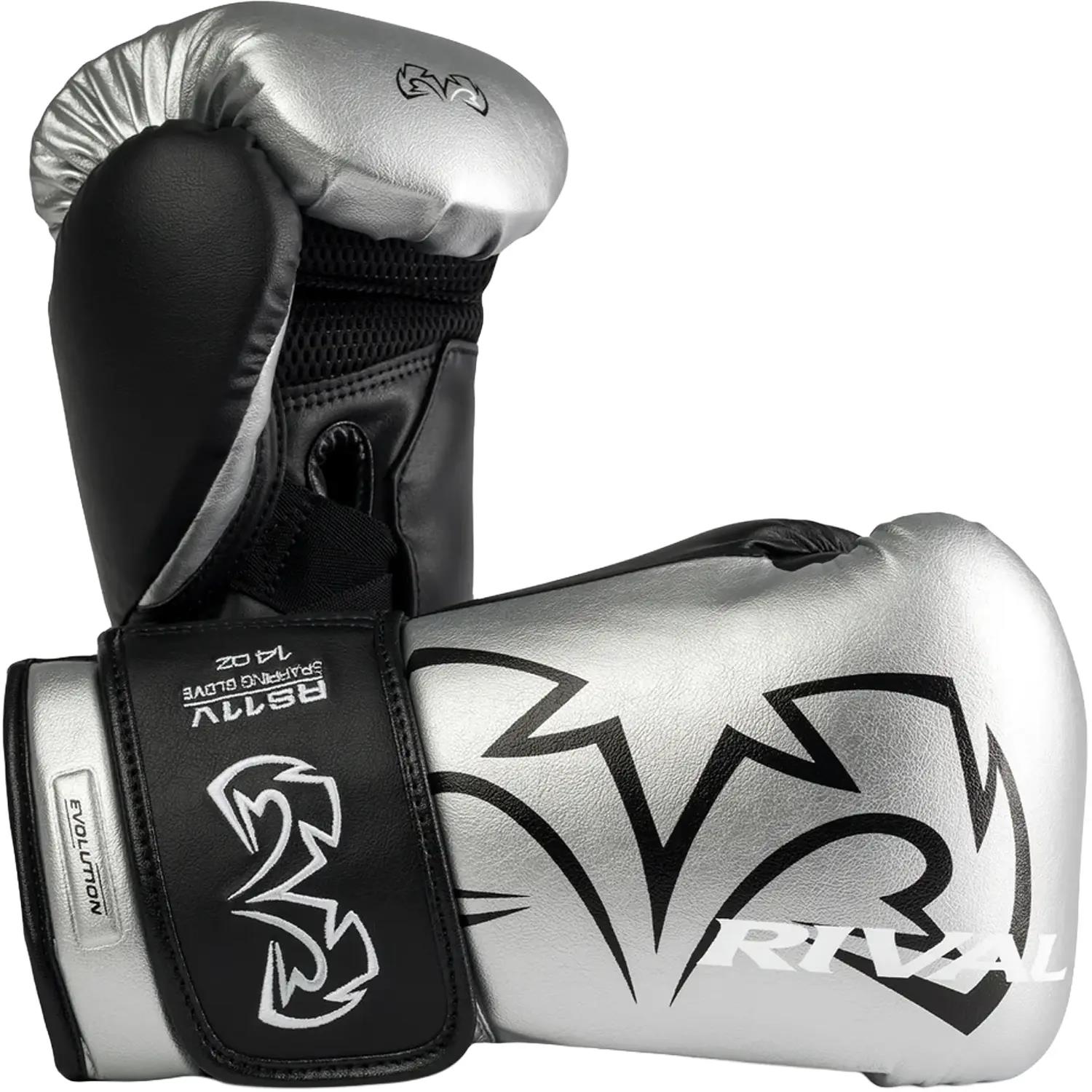 Rival Boxing Gloves, RS11V, Evolution, silver, 14 Oz