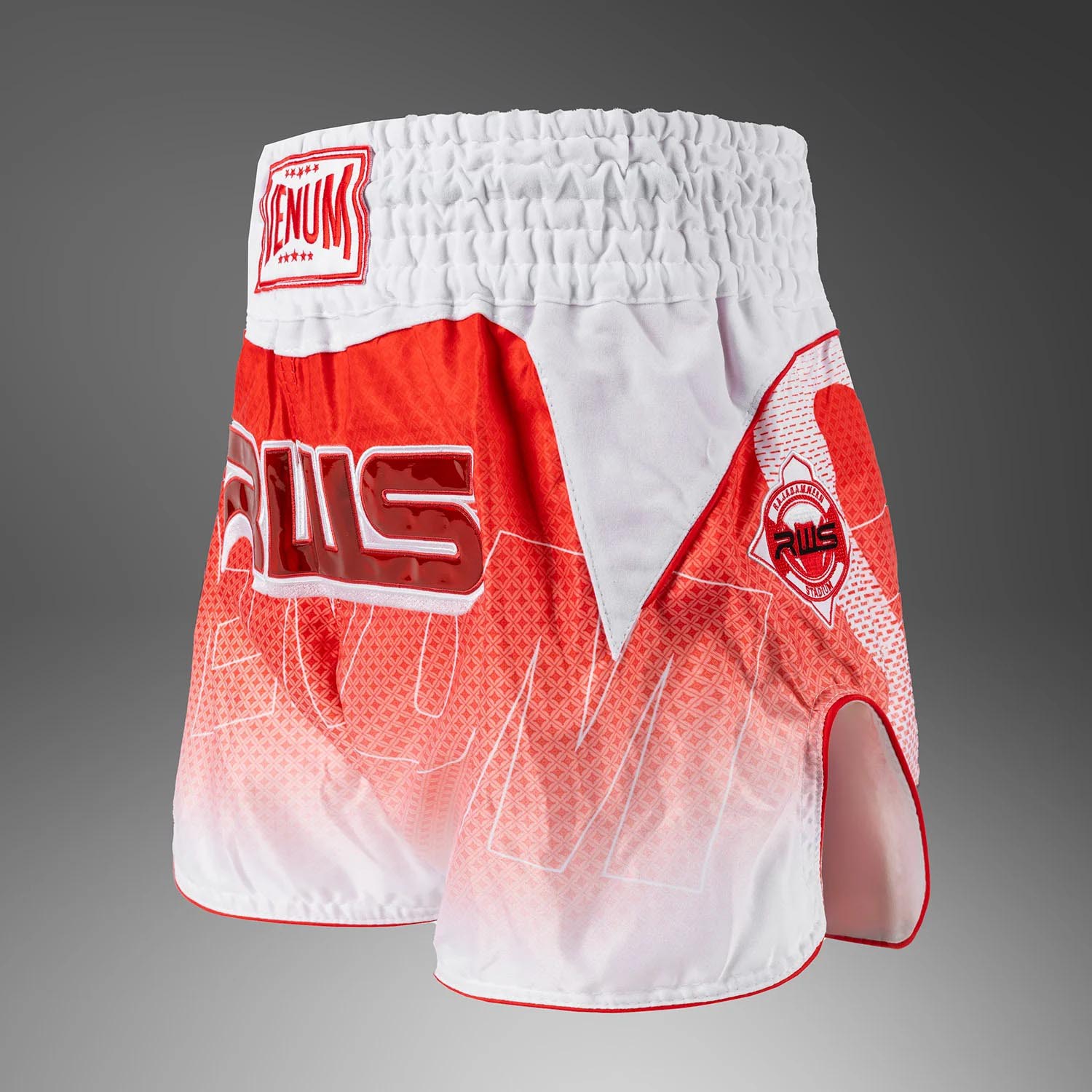 VENUM Muay Thai Shorts RWS 2.0, white-red, XXL