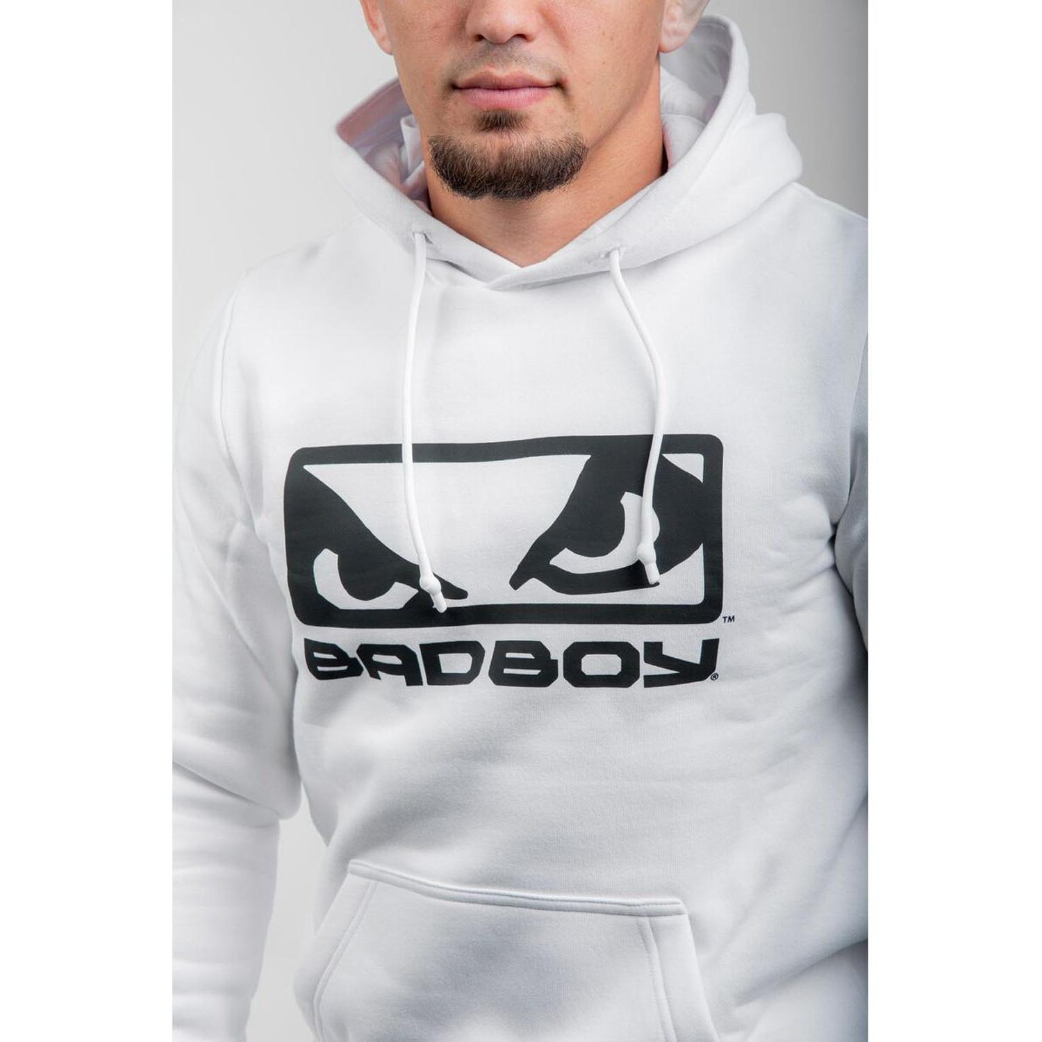 Bad Boy Hoody, Logo, white-black, XL