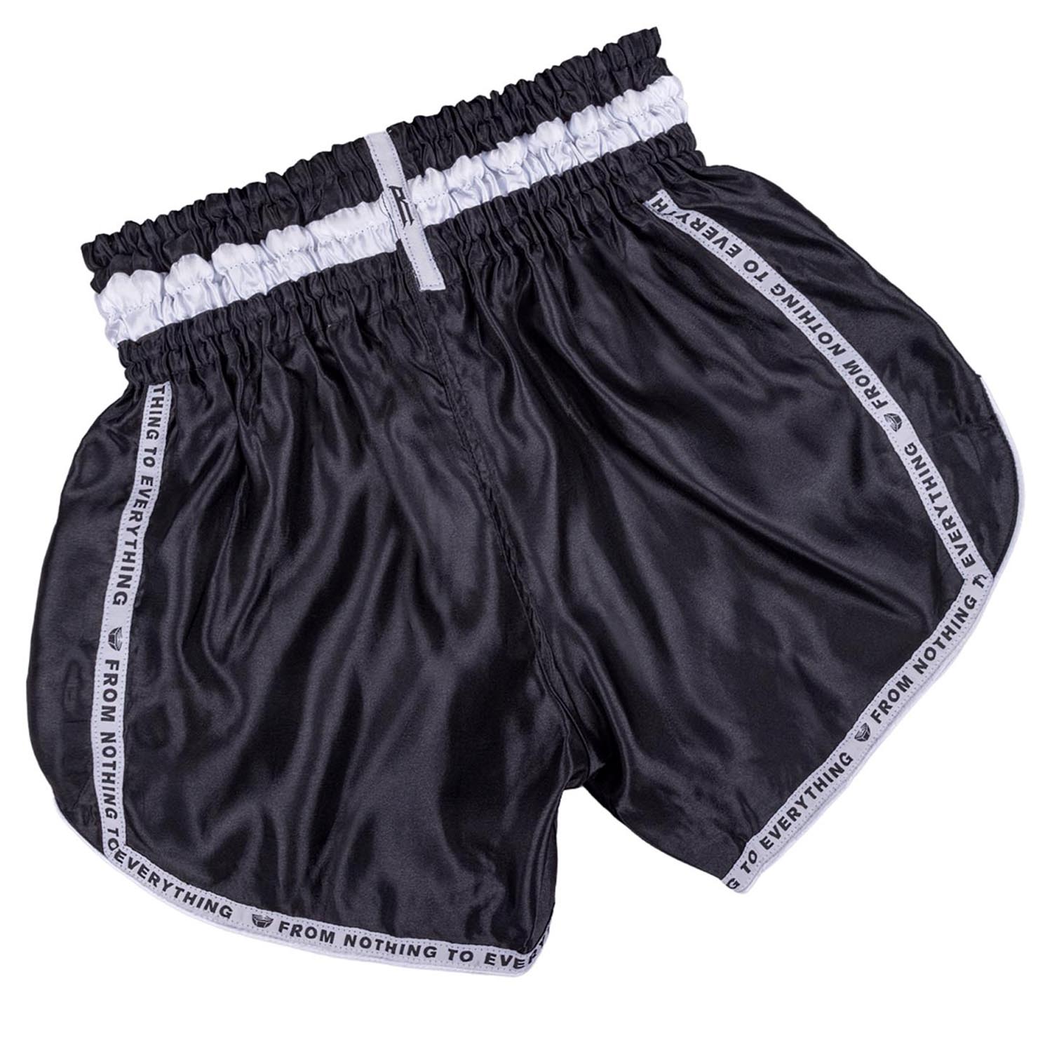 RINGLIFE Muay Thai Shorts, Label, black, XXL