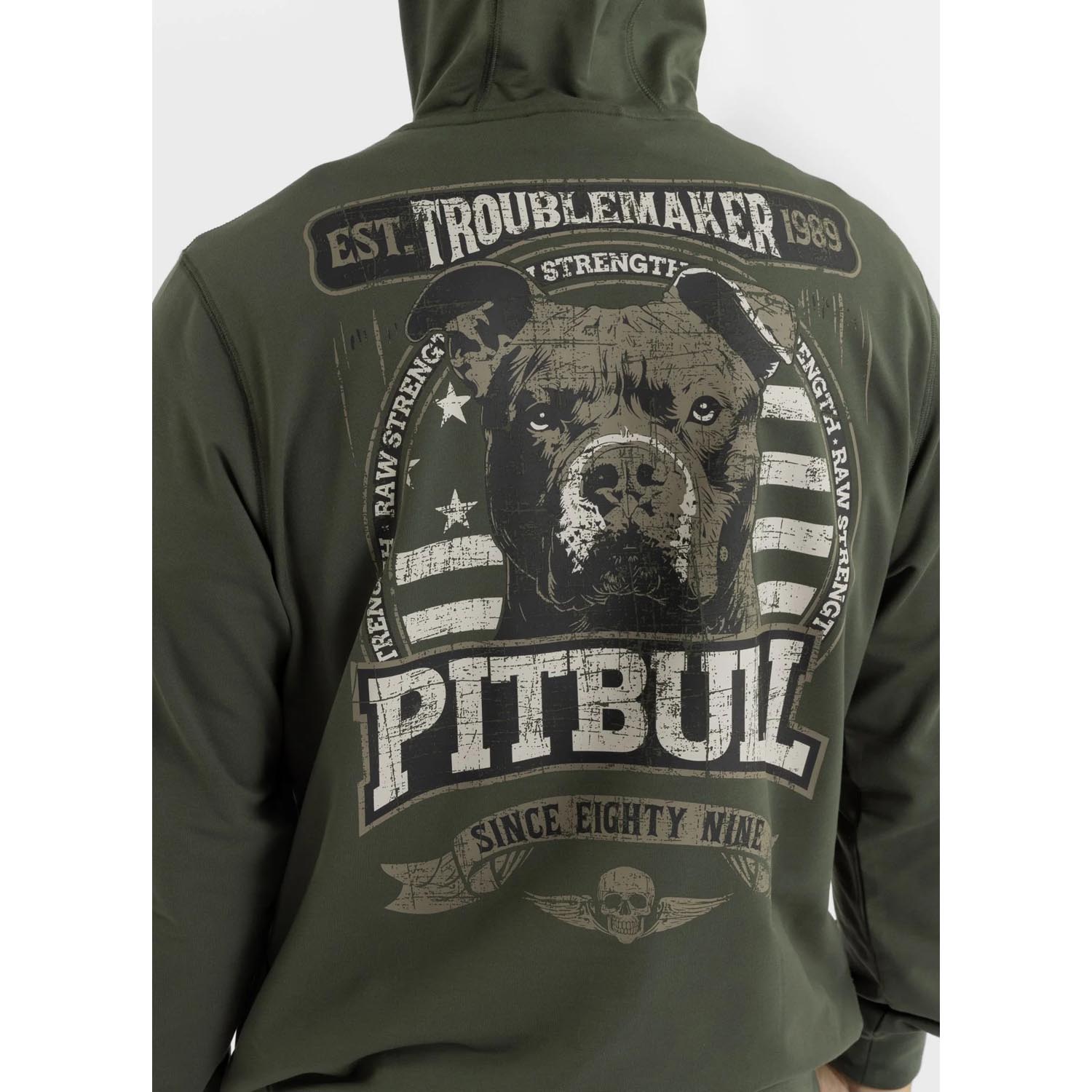 Pit Bull West Coast Zip Hoody, Troublemaker, green, XXXL