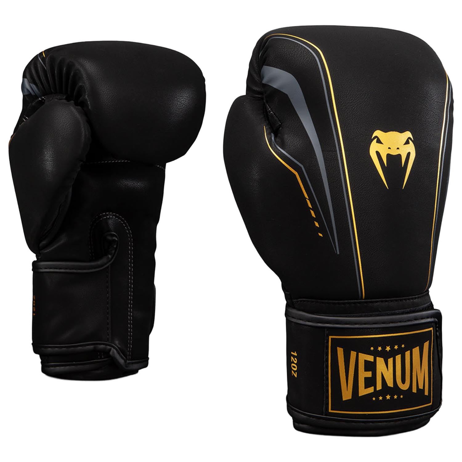 VENUM Boxing Gloves, Streamline, black-gold, 16 Oz