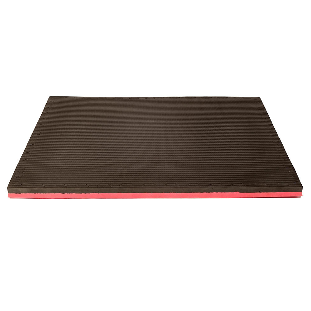Ju-Sports Puzzle Mat, Econo Tatami, black-red, 2 cm