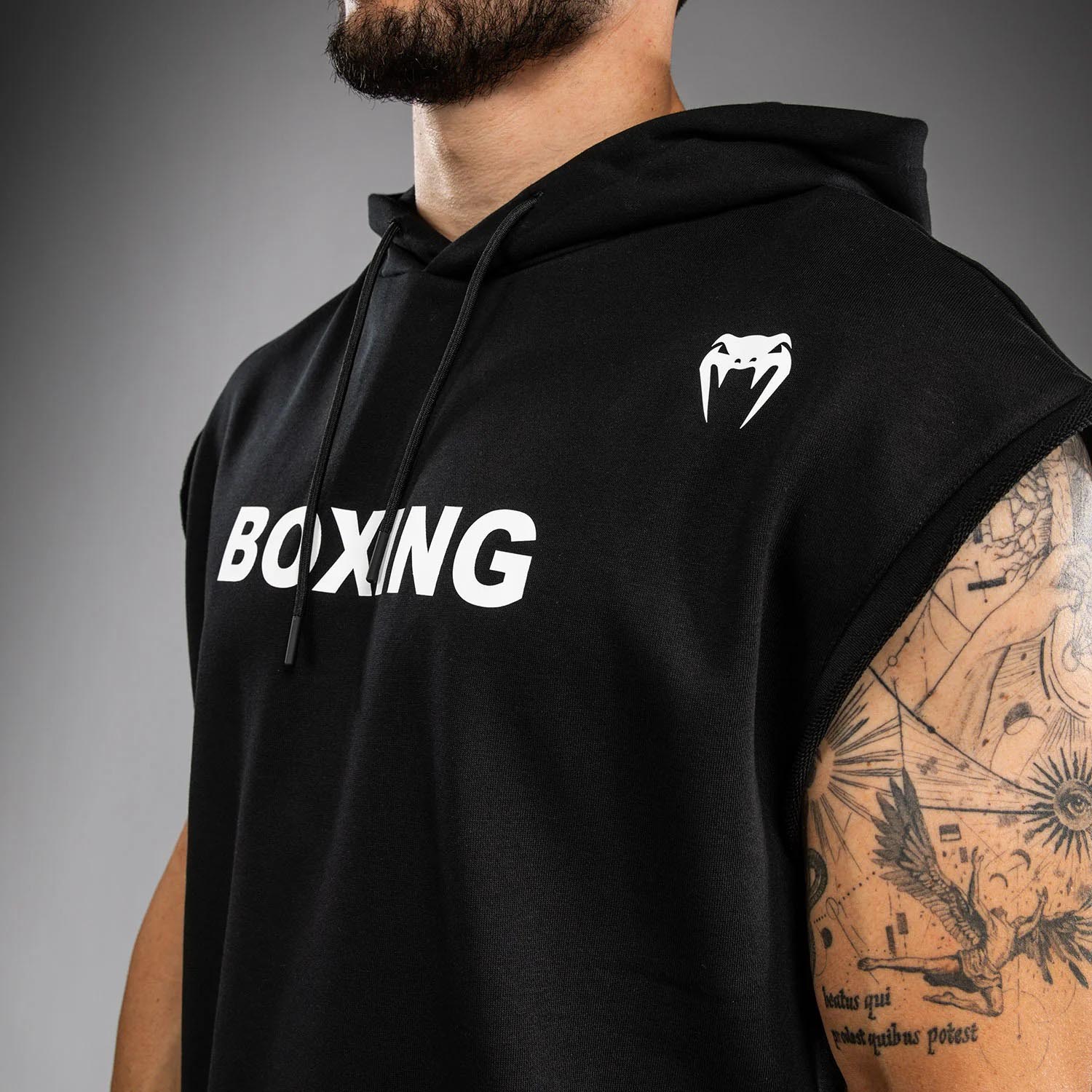 VENUM Hoody Sleeveless, Boxing VT, black-white, XXL