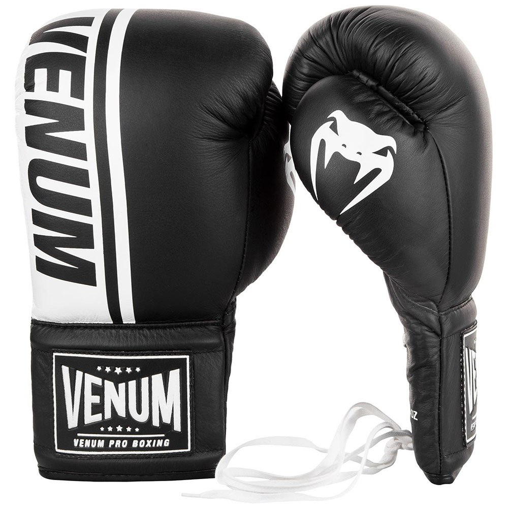 VENUM Boxing Gloves, Shield Pro, Laces, bl-w, 10 Oz