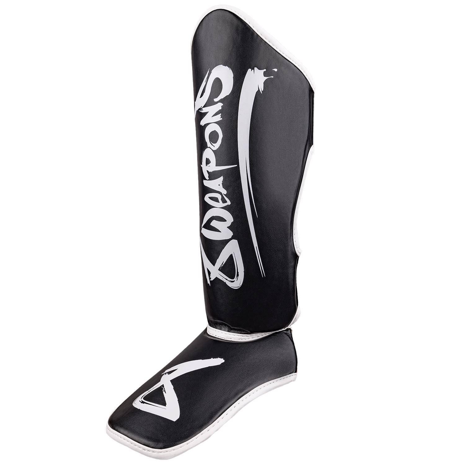 8 WEAPONS Shin Guards, Kids, Unlimited 2.0, black-white XXXL