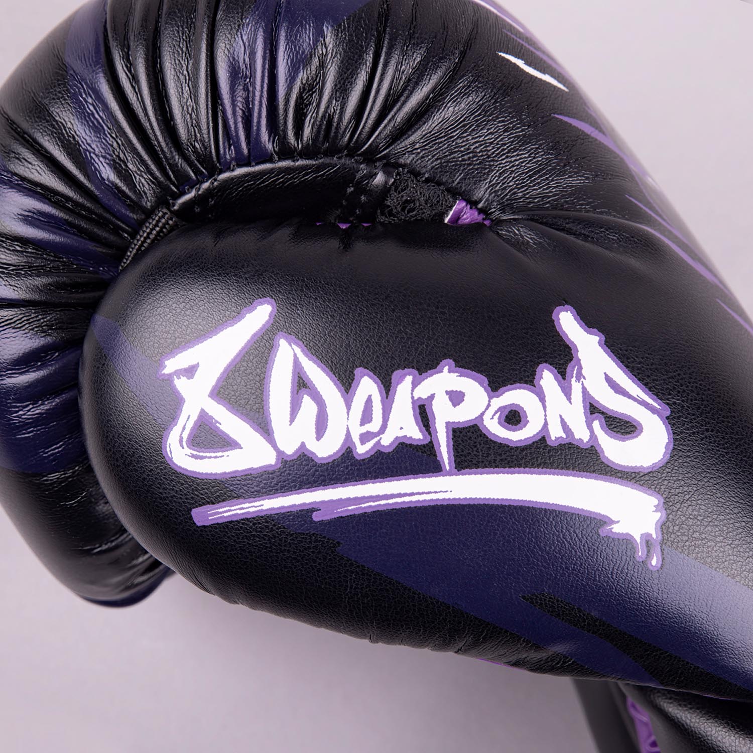 8 WEAPONS Boxing Gloves, Kids, Beastial Panther, black-purple, 6 Oz