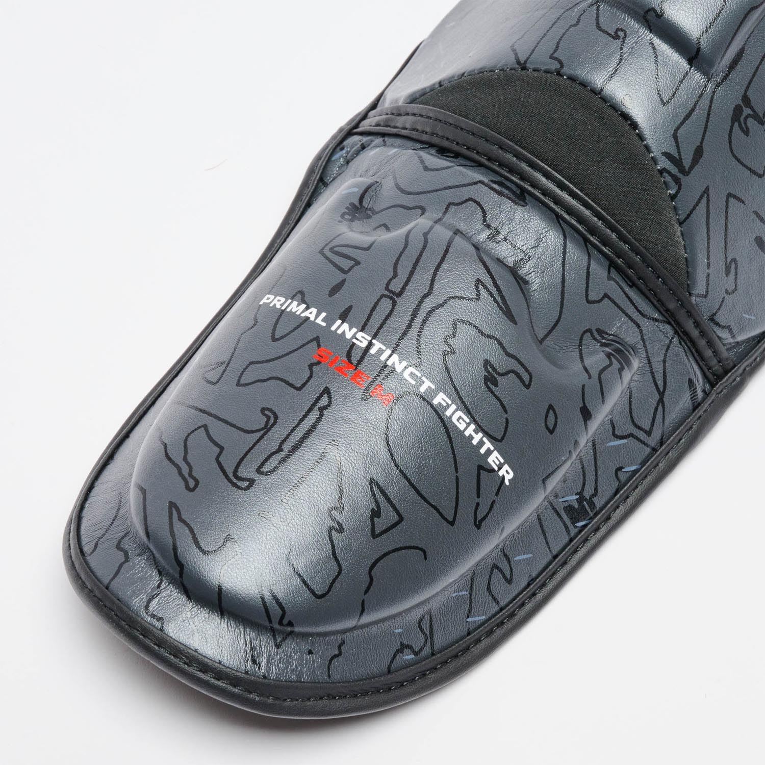LEONE Shin Guard, Primal Instinct, black, M