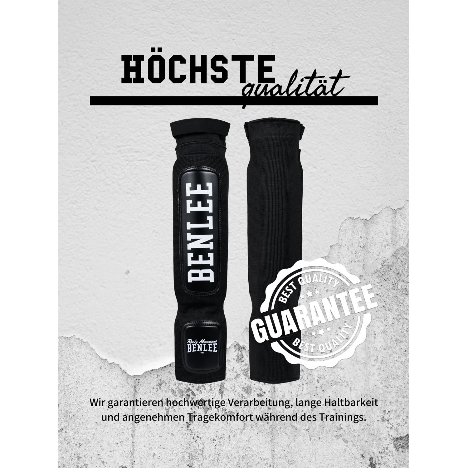 BENLEE Shin Guards, Flexy, black, L/XL