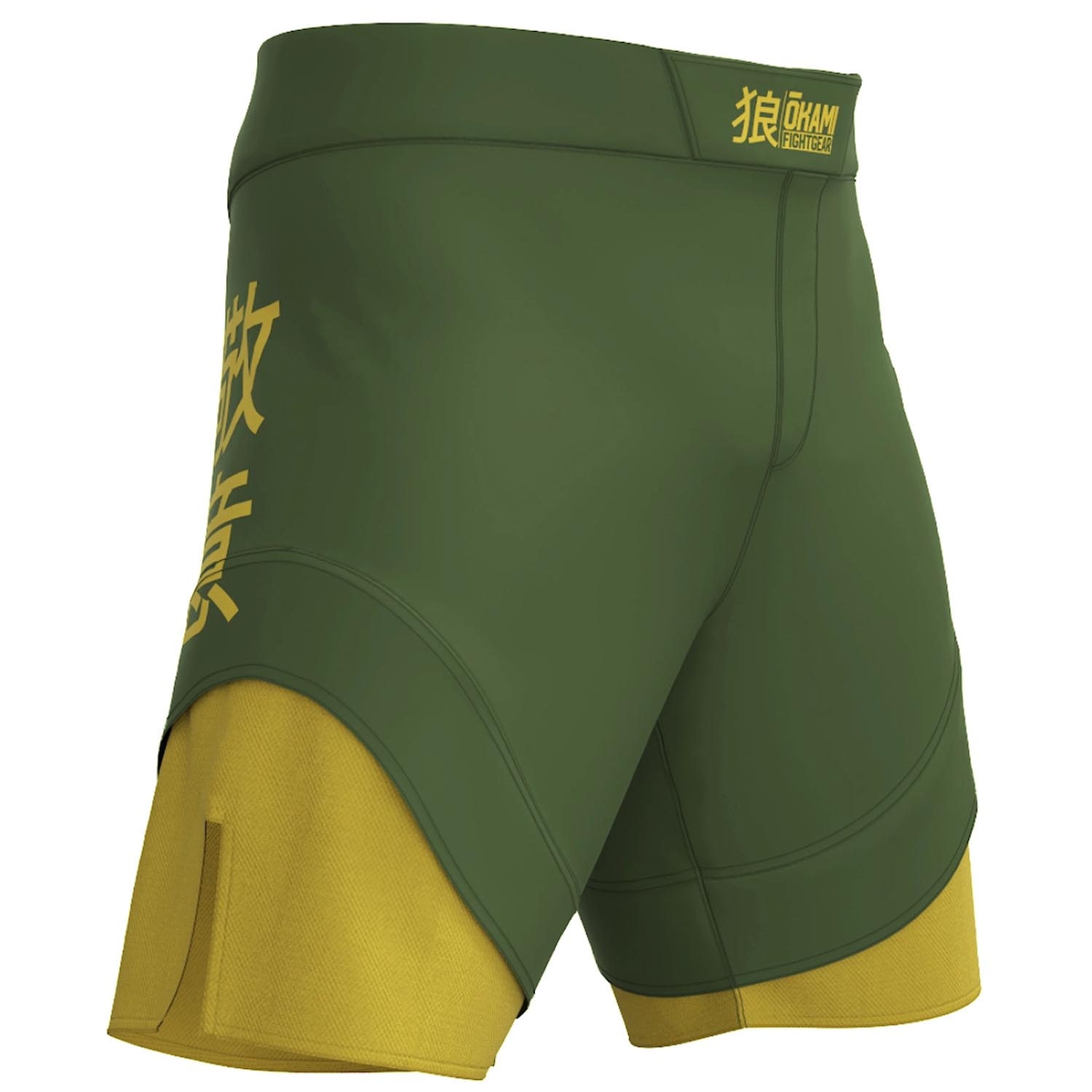 OKAMI MMA Fight Shorts, Keii, khaki, XL