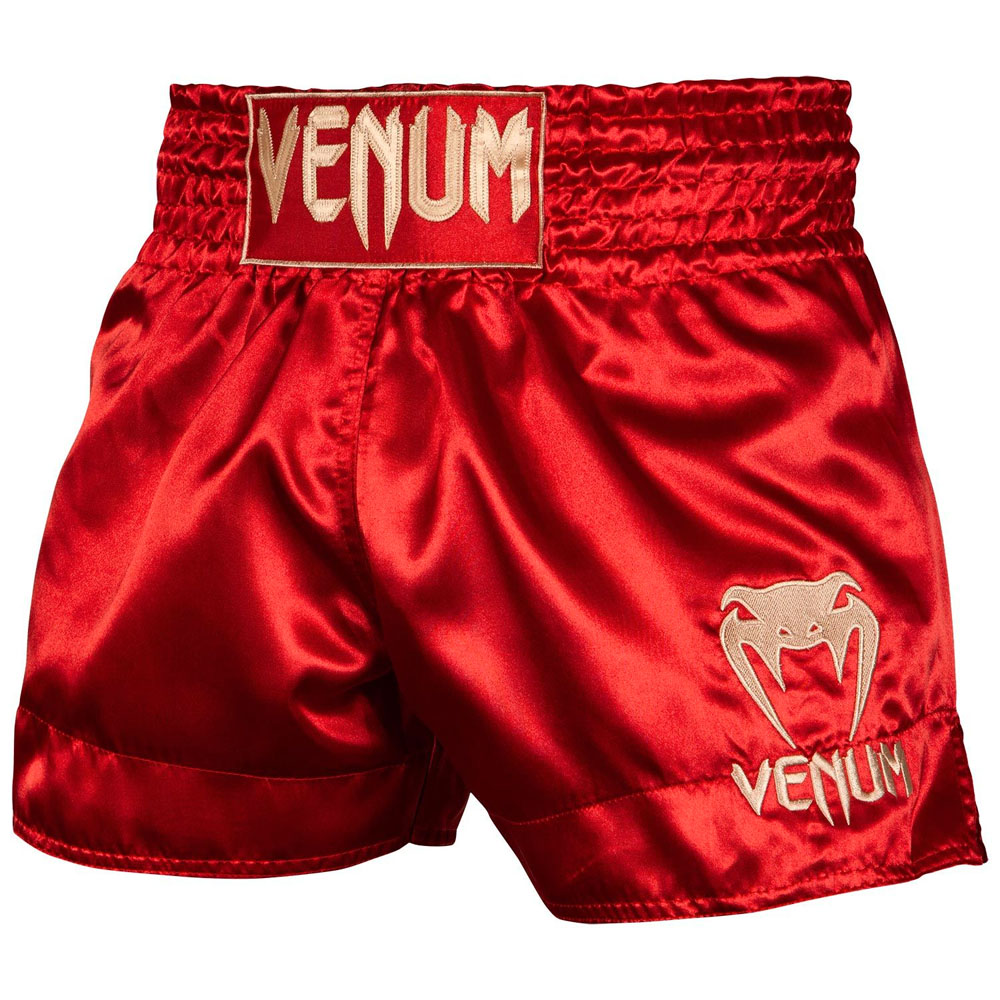 VENUM Muay Thai Shorts, Classic, rot-gold, M