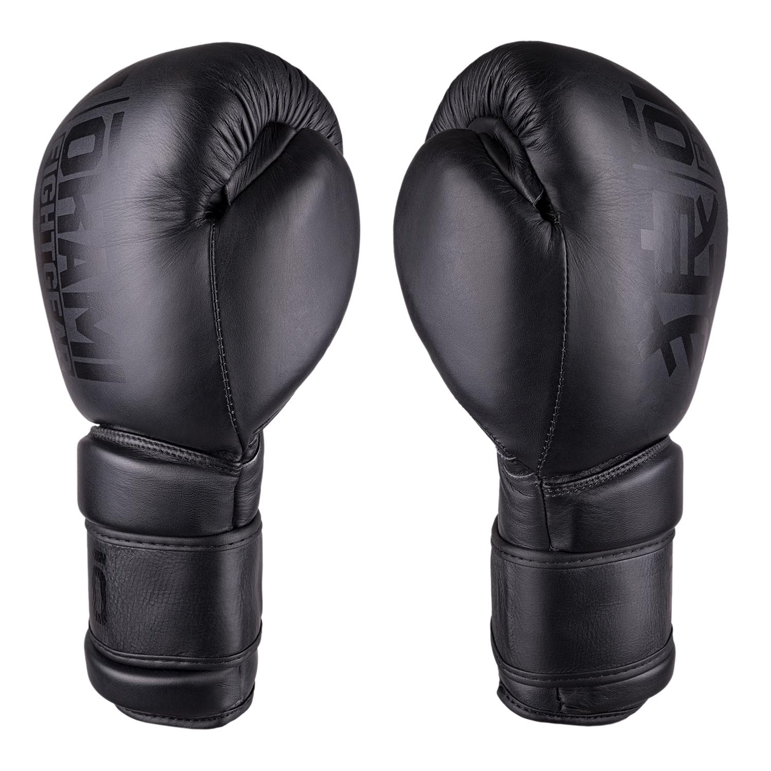 OKAMI Boxing Gloves, Competior V2, black-black, 16 Oz