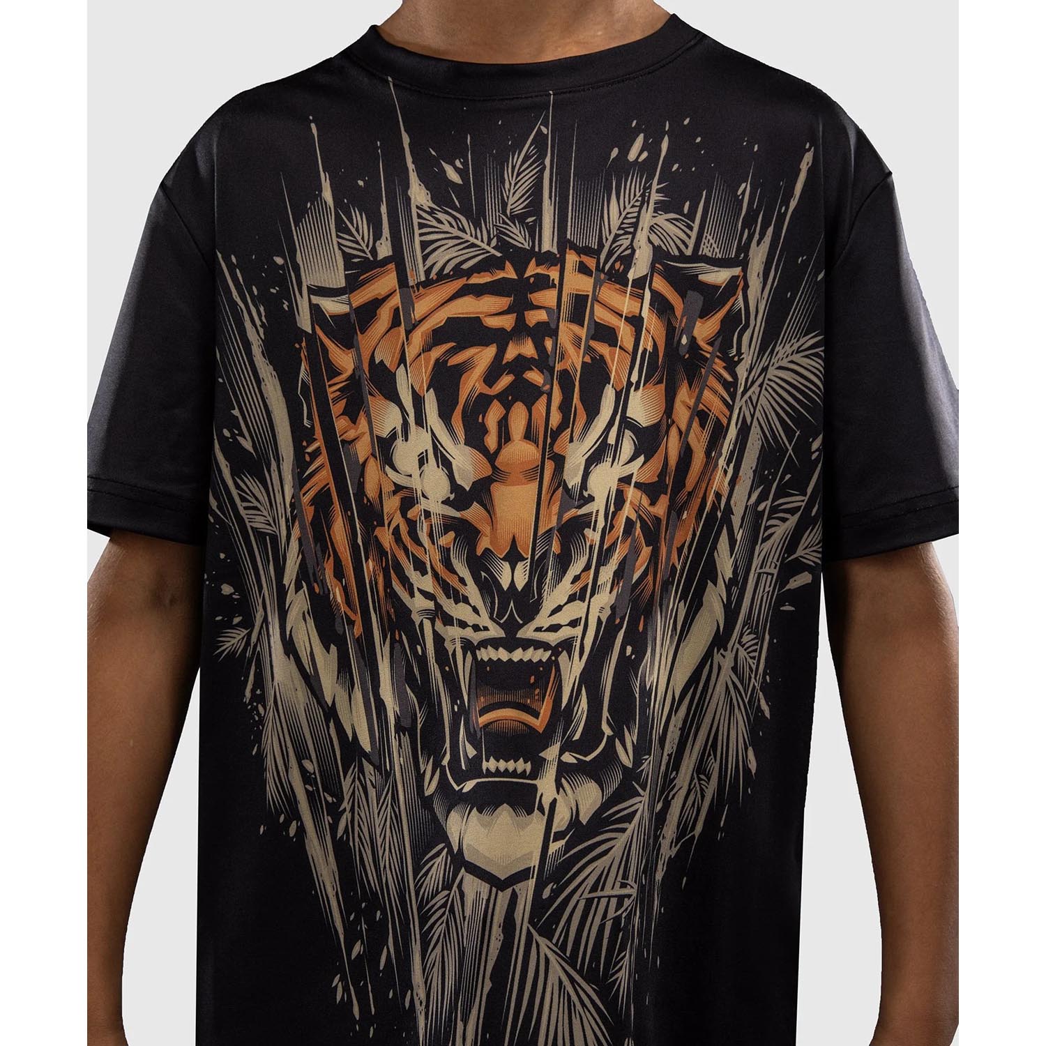 VENUM Dry Tech T-Shirt, Kids, Tiger, black-orange, 14 J