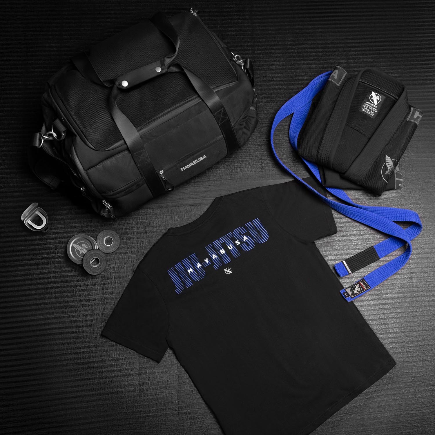 Hayabusa T-Shirt, Discipline Jiu Jitsu, black-blue, S