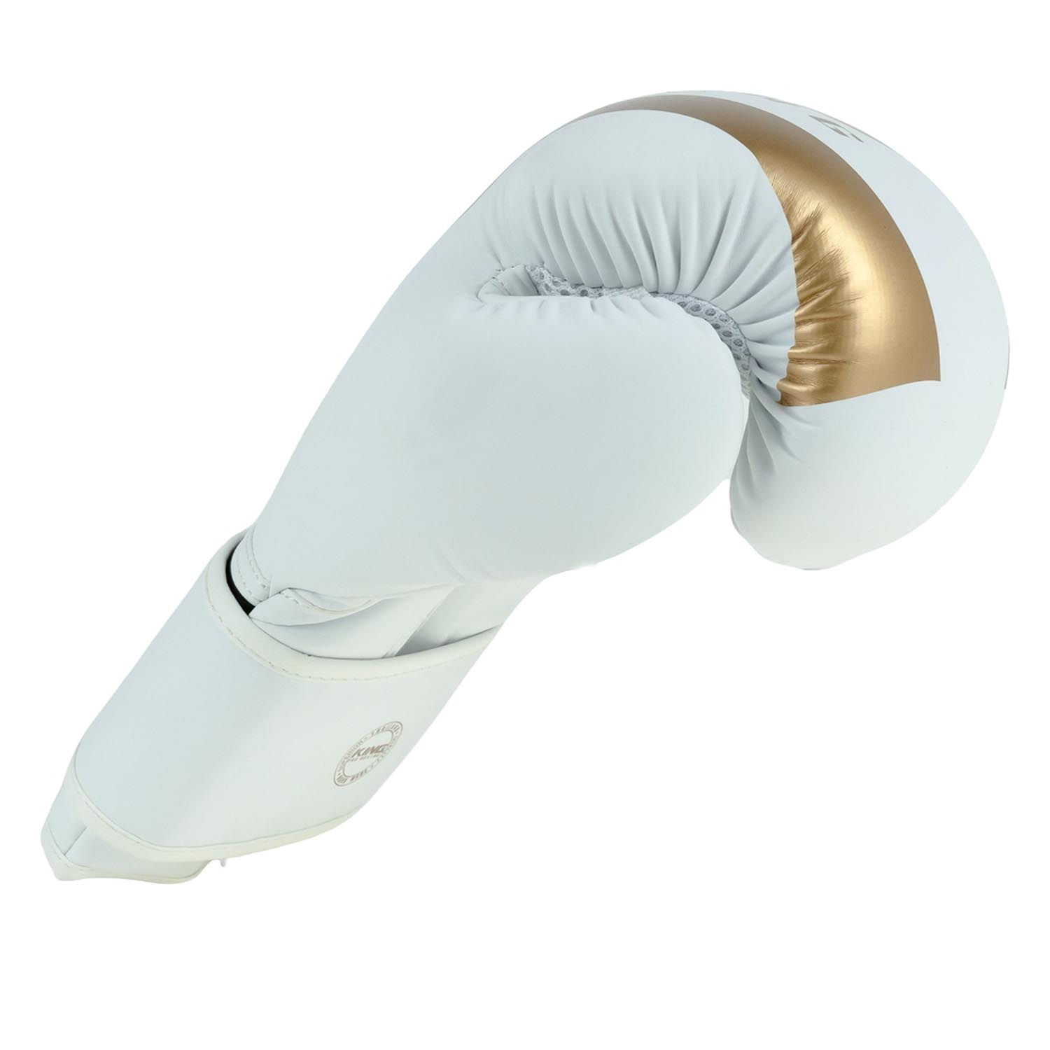 KING PRO BOXING Boxing Gloves, Revo 9, white-gold, 10 Oz