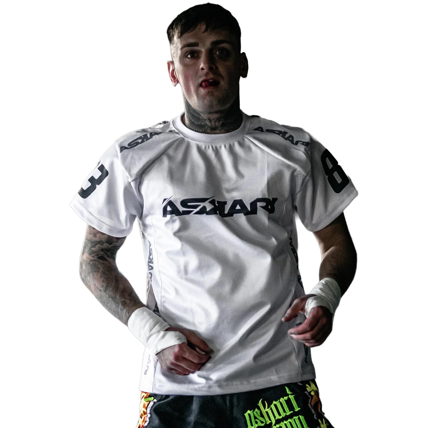 ASKARI Dry Tech T-Shirt, Baller, white-black, XXXL