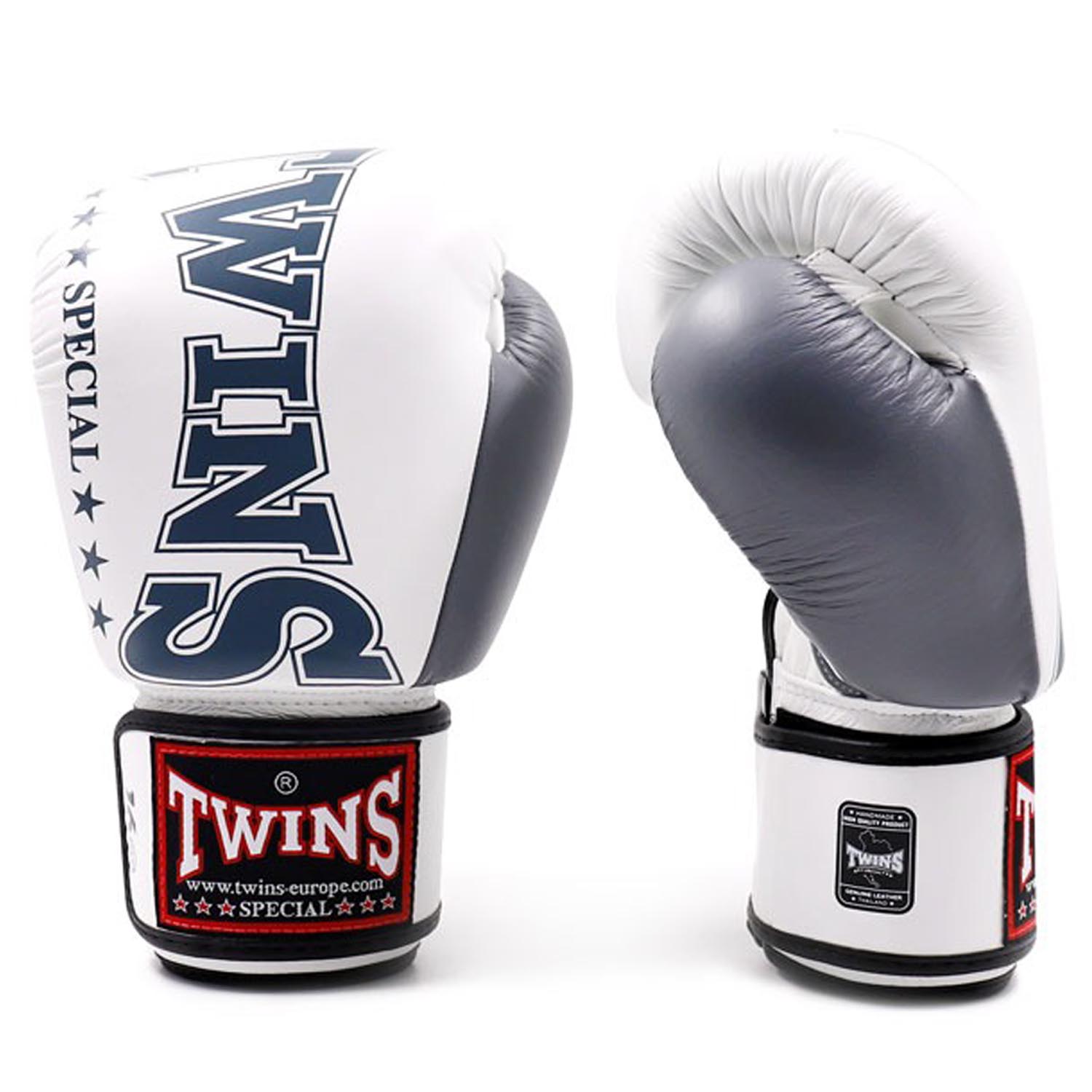 TWINS Special Boxing Gloves, BGVL-8, white-grey, 16 Oz