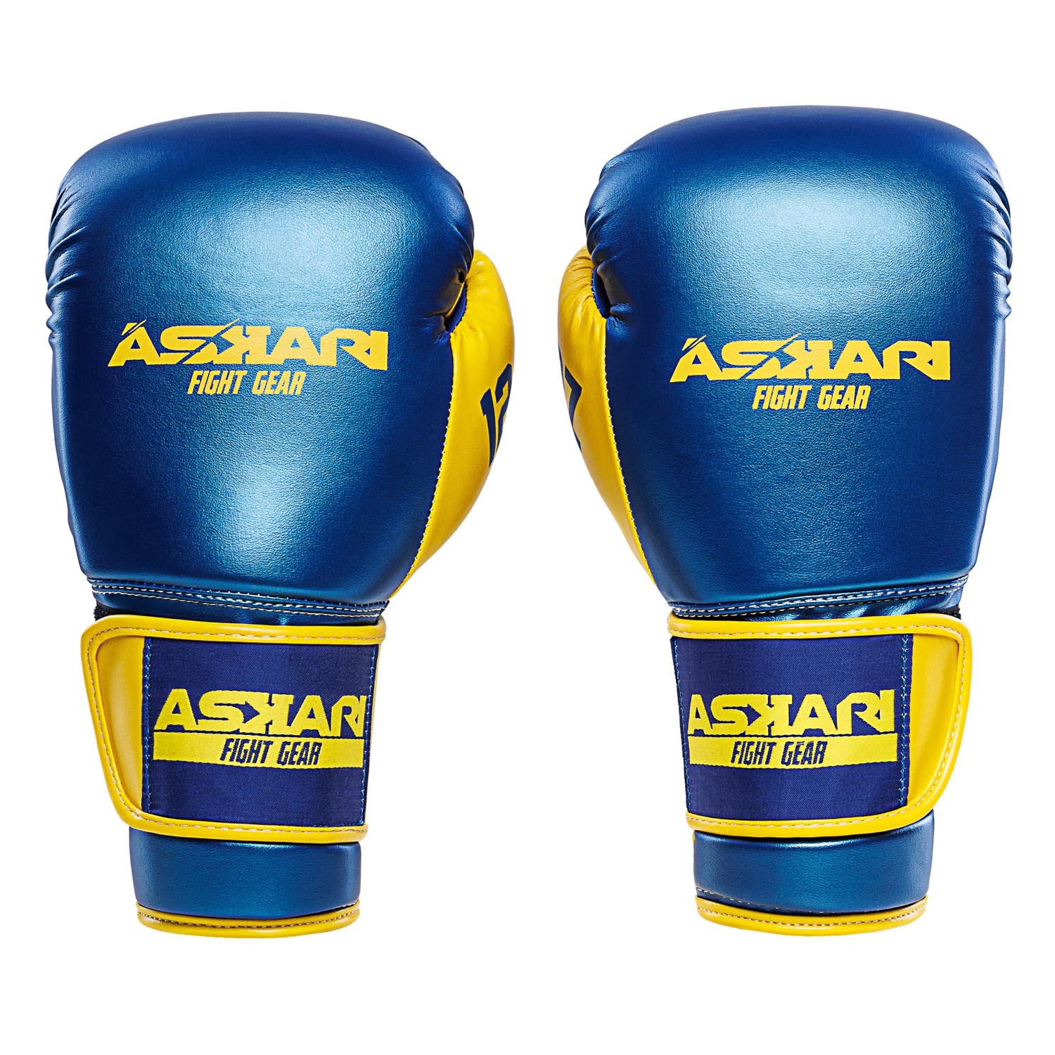 ASKARI Boxing Gloves, Sunstorm, blue-yellow, 10 Oz