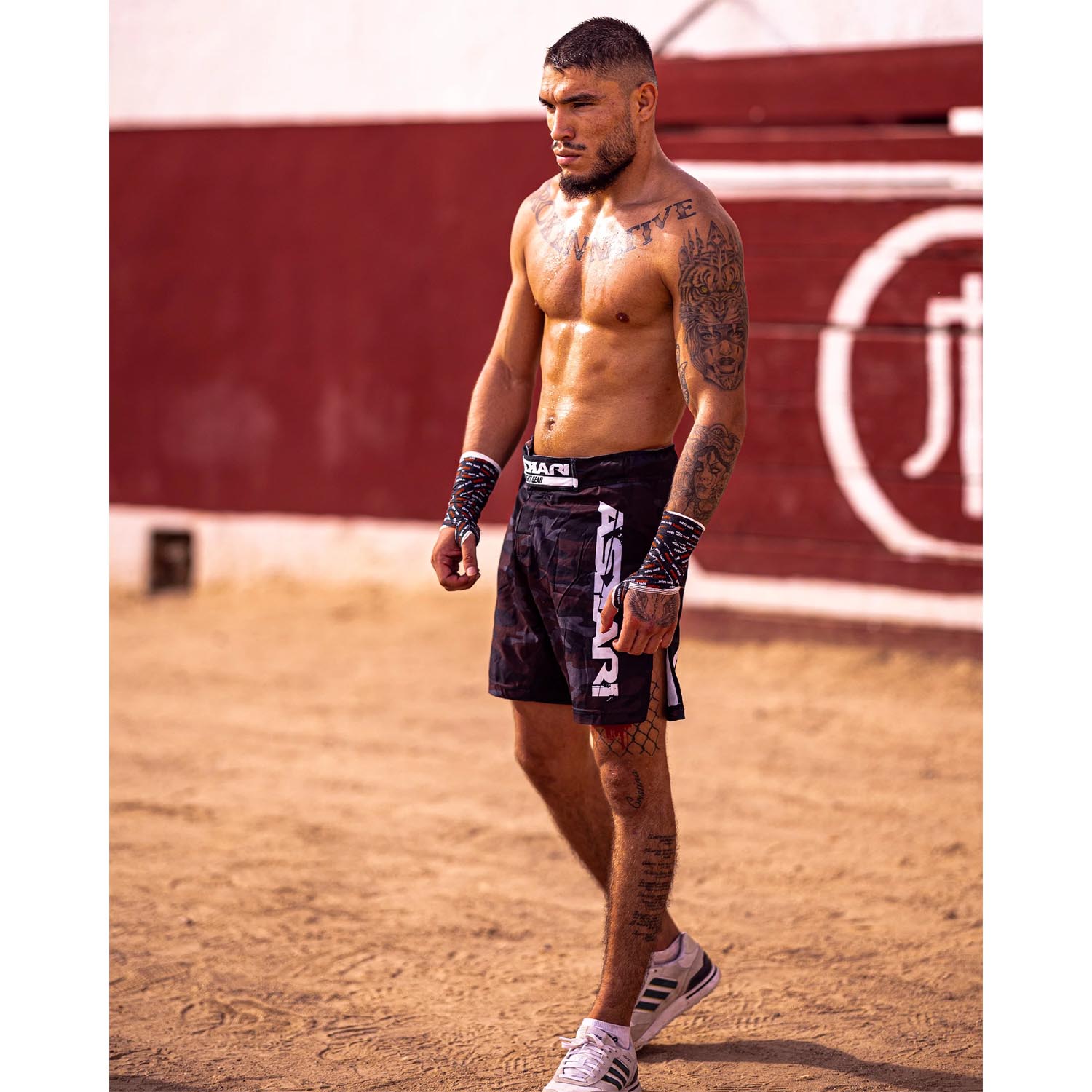 ASKARI MMA Fight Shorts, JJ, brown-camo, XXL