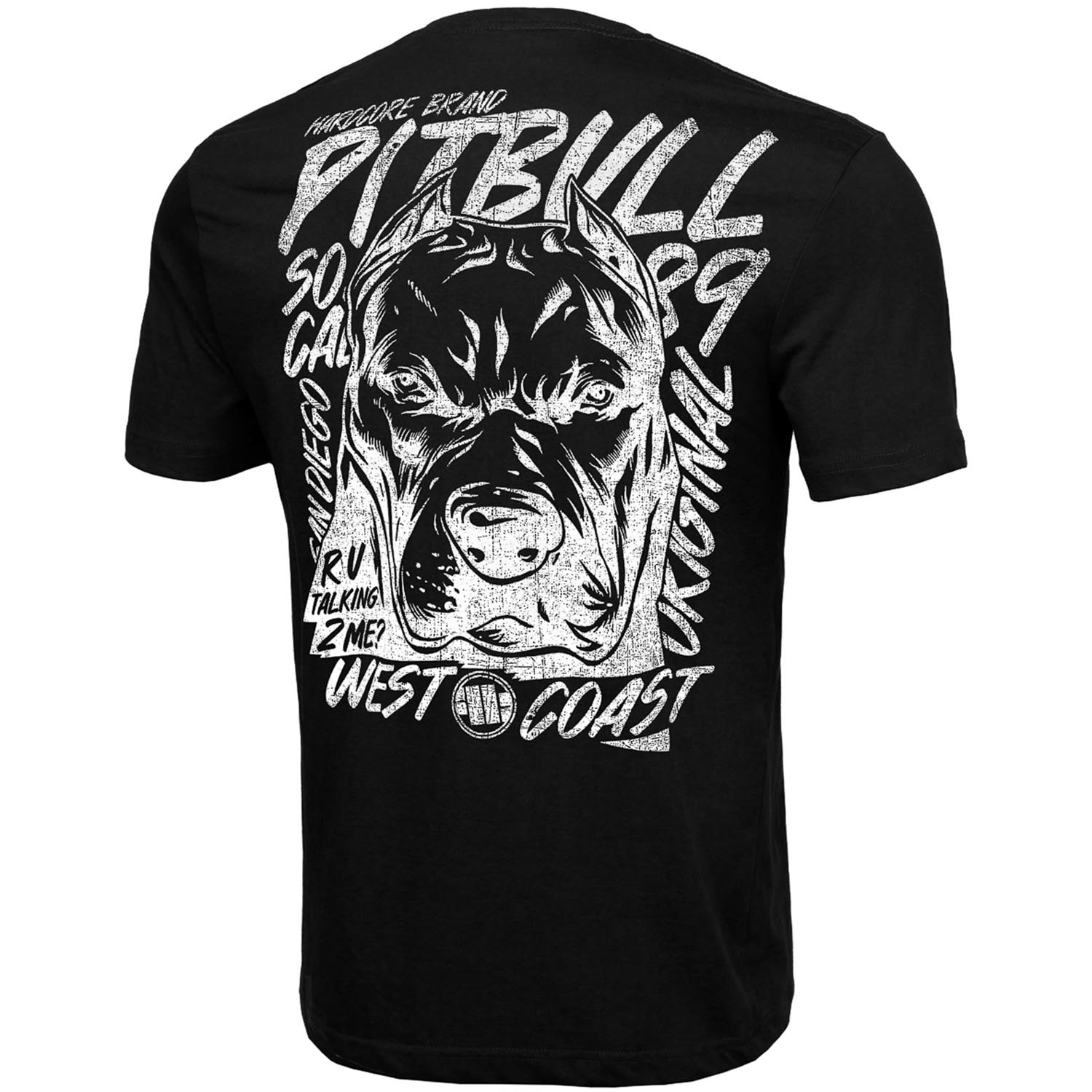 Pit Bull West Coast T-Shirt, Grey Dog, schwarz